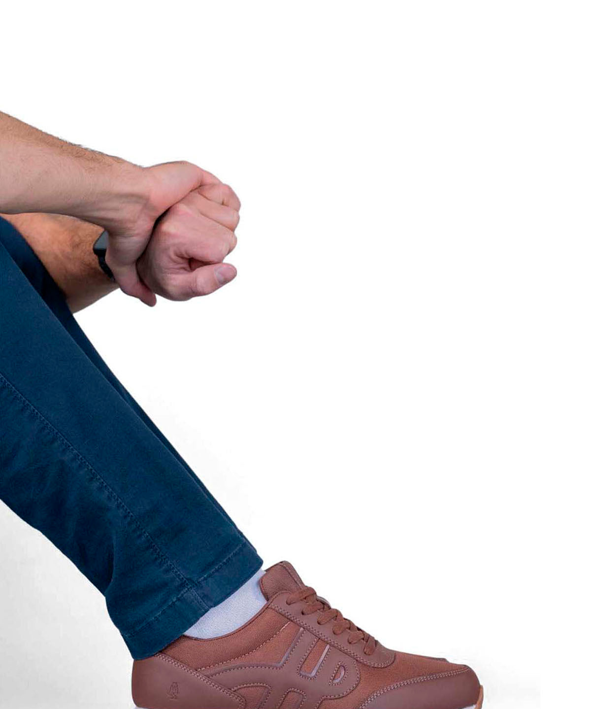 Zapatilla Cuero Hombre Seventy8 Café Hush Puppies