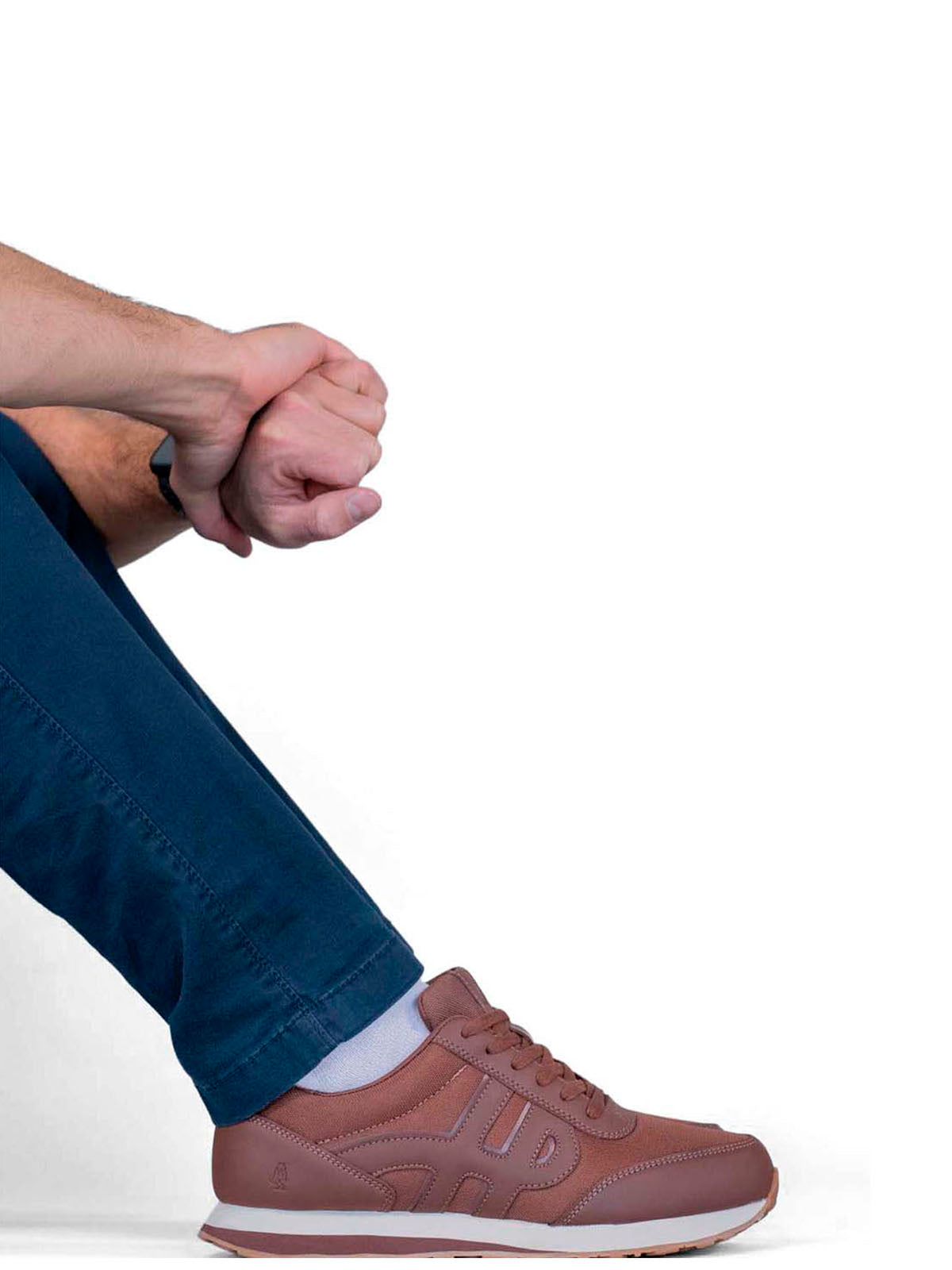 Zapatilla Cuero Hombre Seventy8 Café Hush Puppies