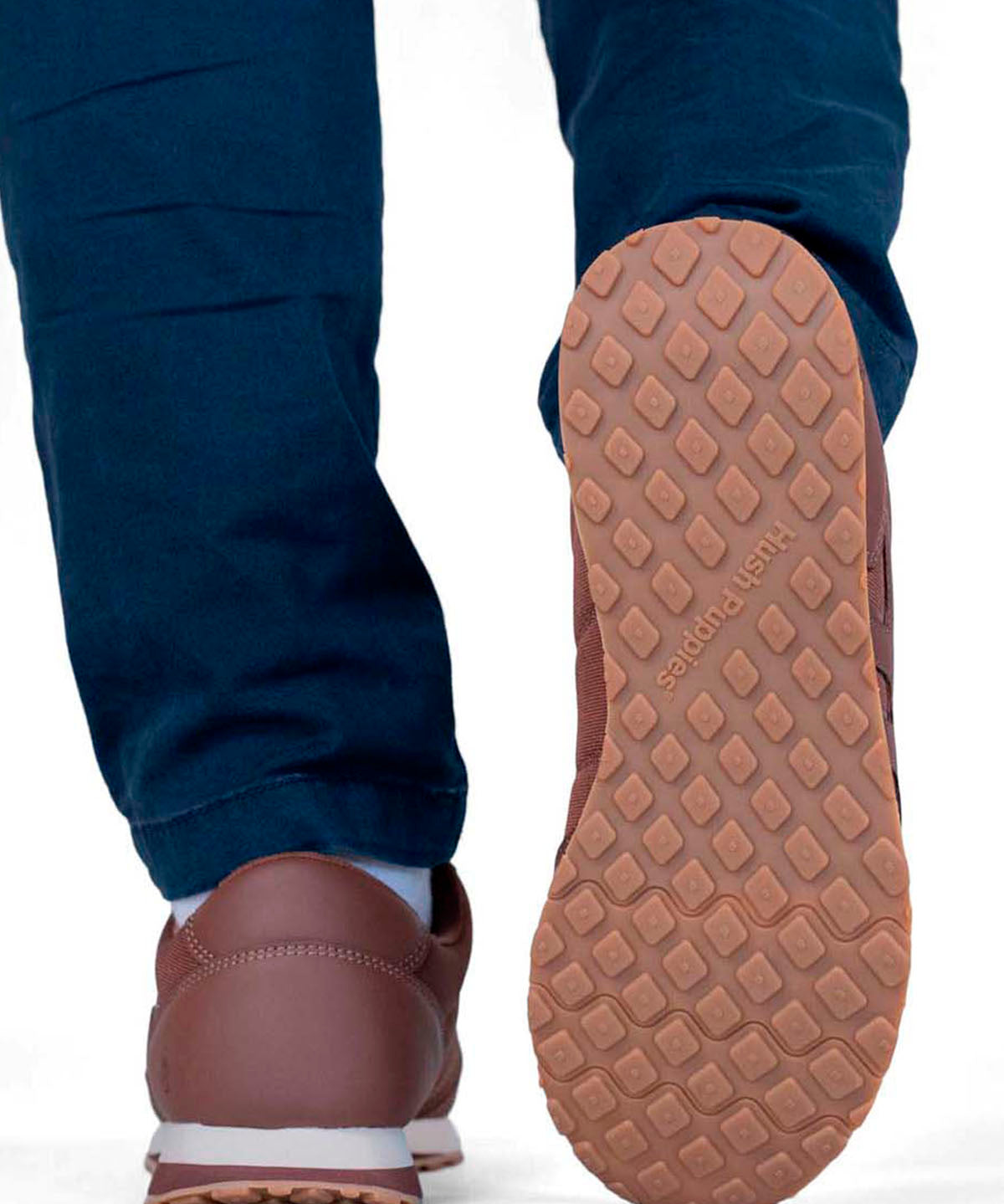 Zapatilla Cuero Hombre Seventy8 Café Hush Puppies