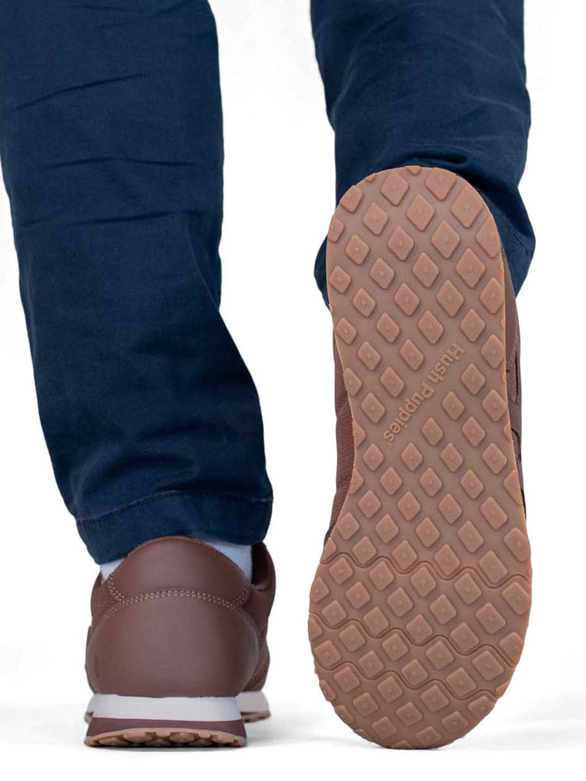 Zapatilla Cuero Hombre Seventy8 Café Hush Puppies