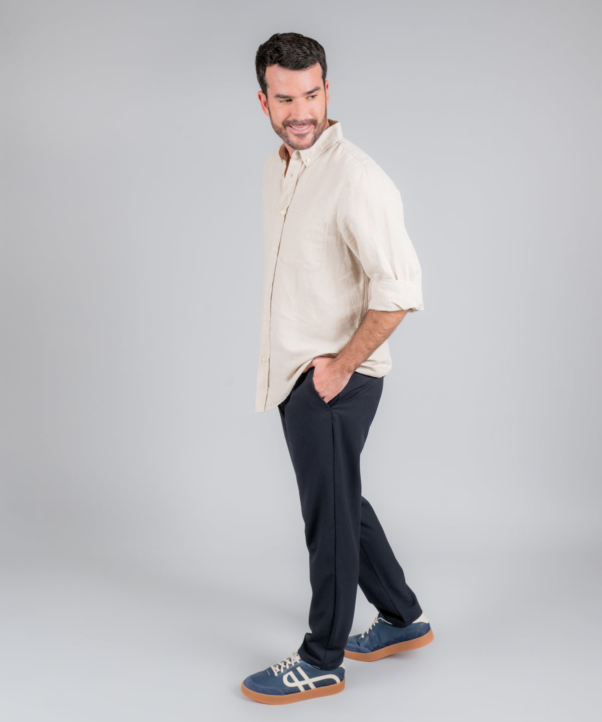 Zapatilla Seventy8 Hombre Charlie Azul Oscuro | Hush Puppies