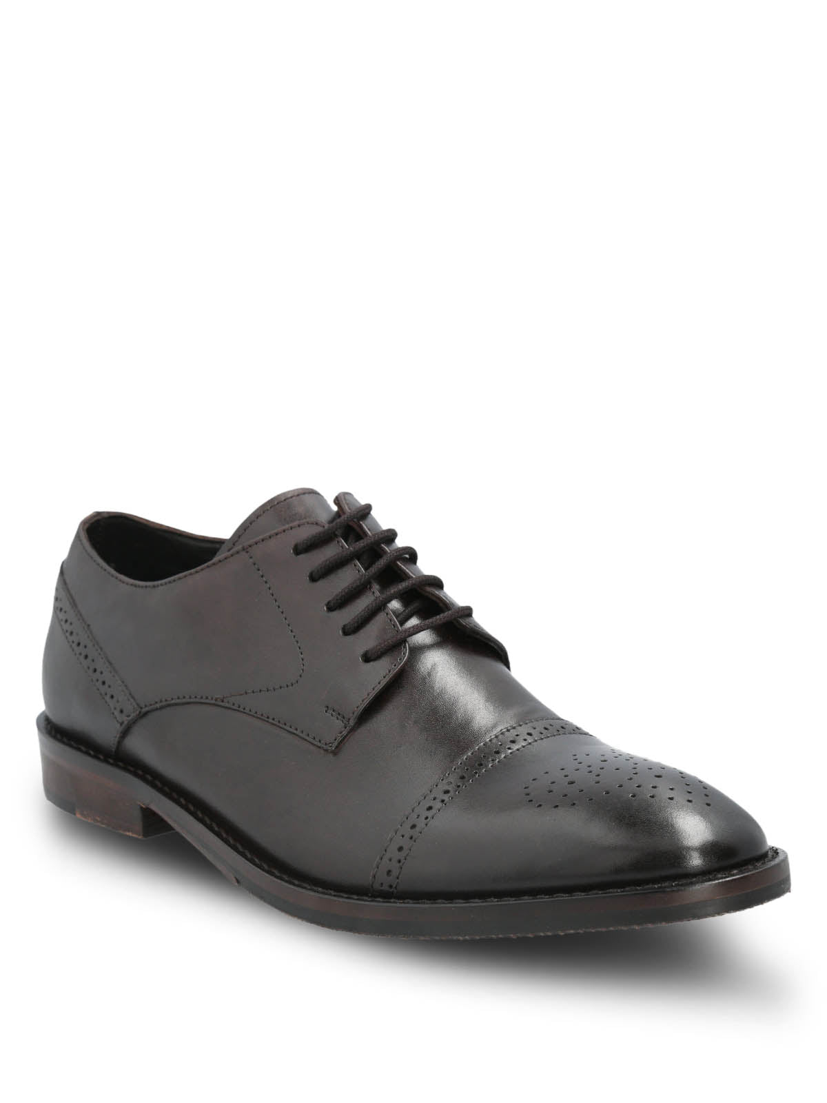 Zapato Vestir Cuero Hombre Kenton Café Oscuro