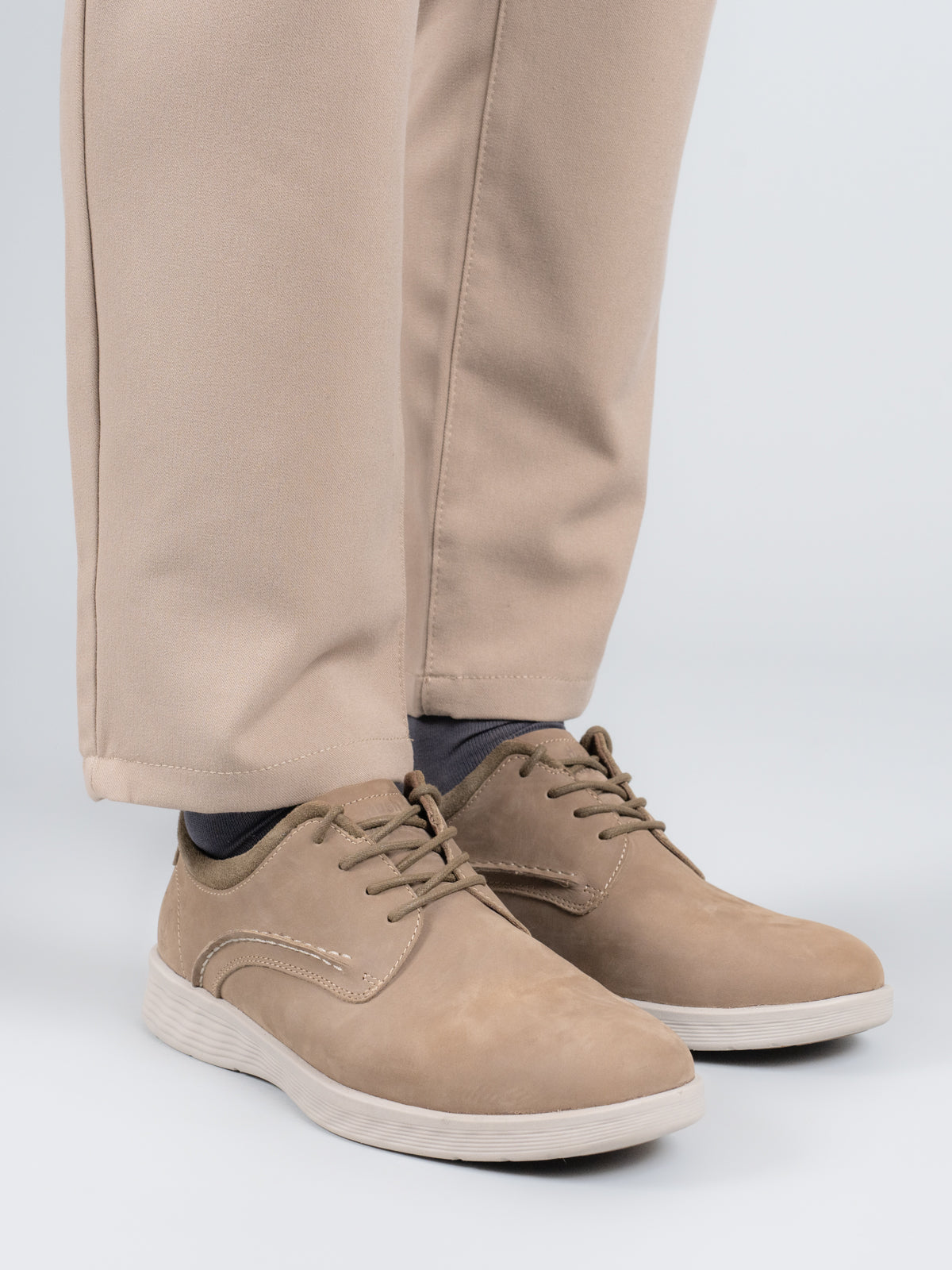 Zapato Cuero Hombre Spinal Street Taupe