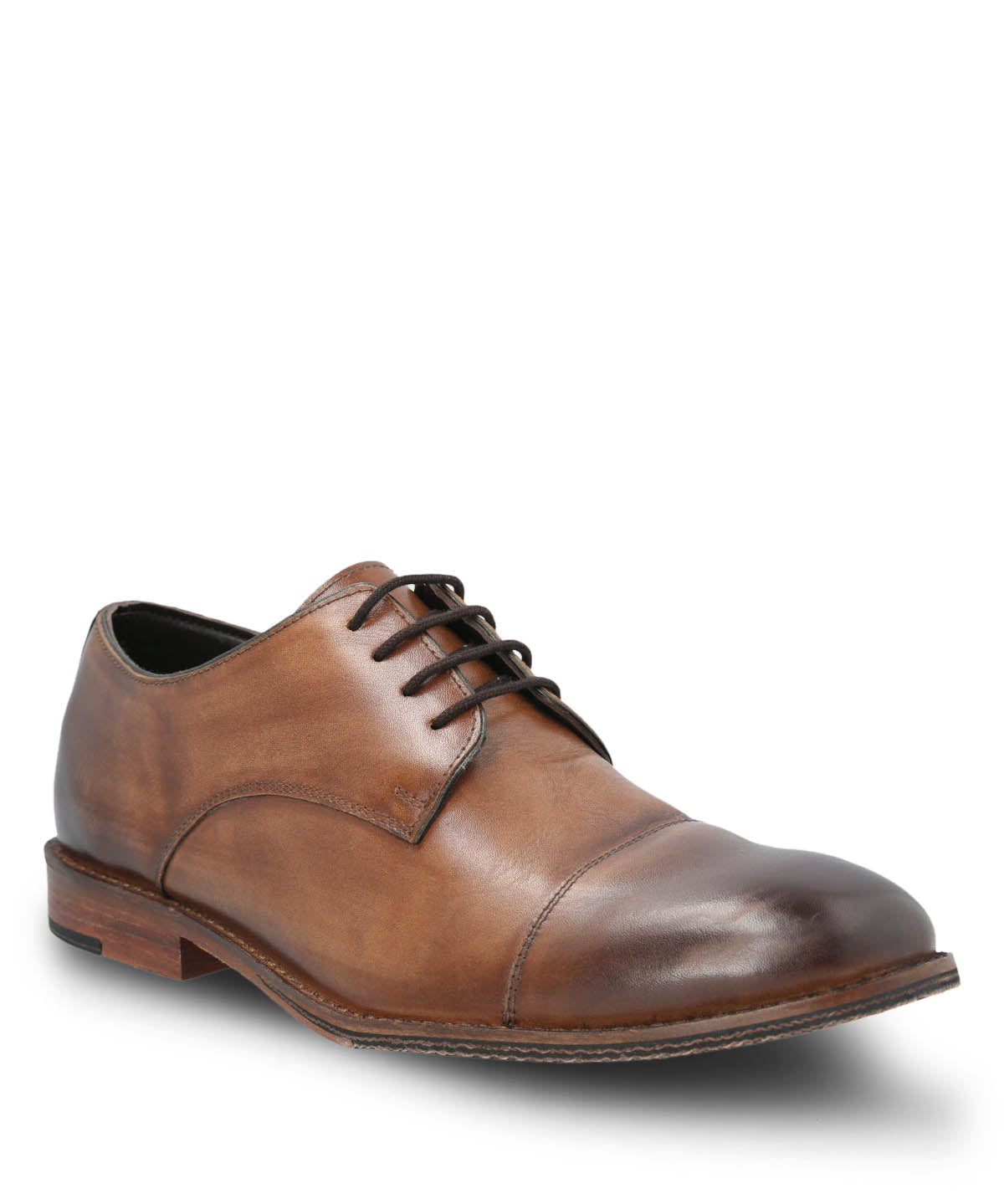 Zapato Vestir Cuero Hombre Warren Café Claro