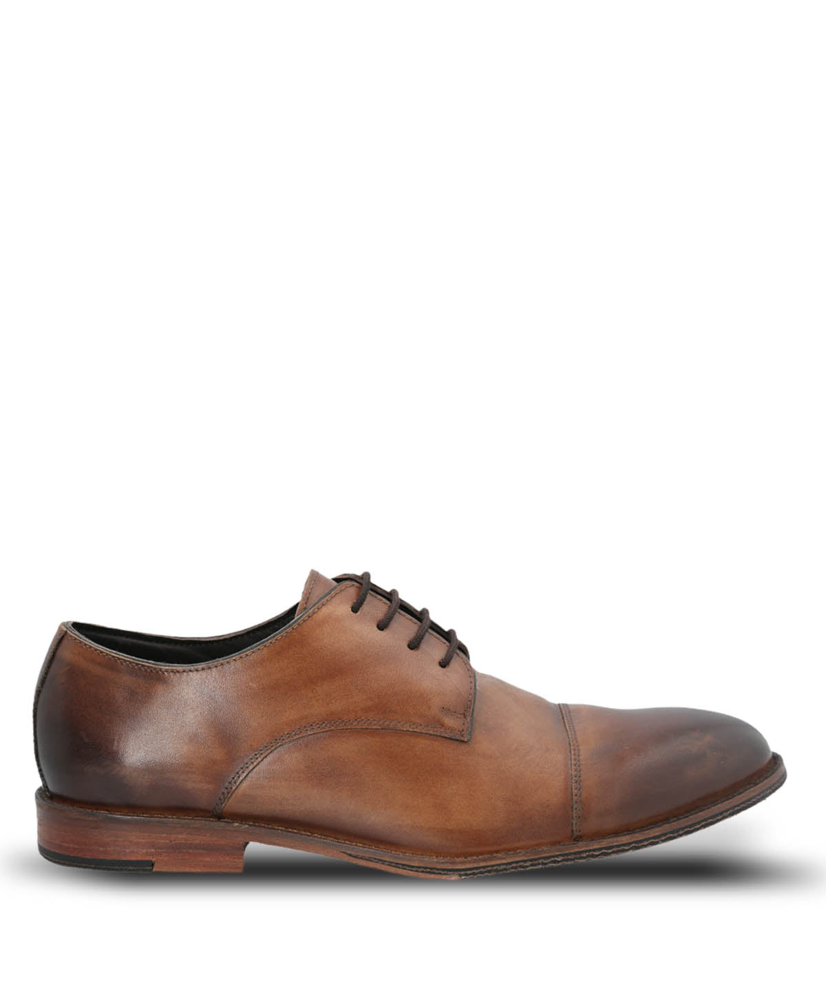 Zapato Vestir Cuero Hombre Warren Café Claro