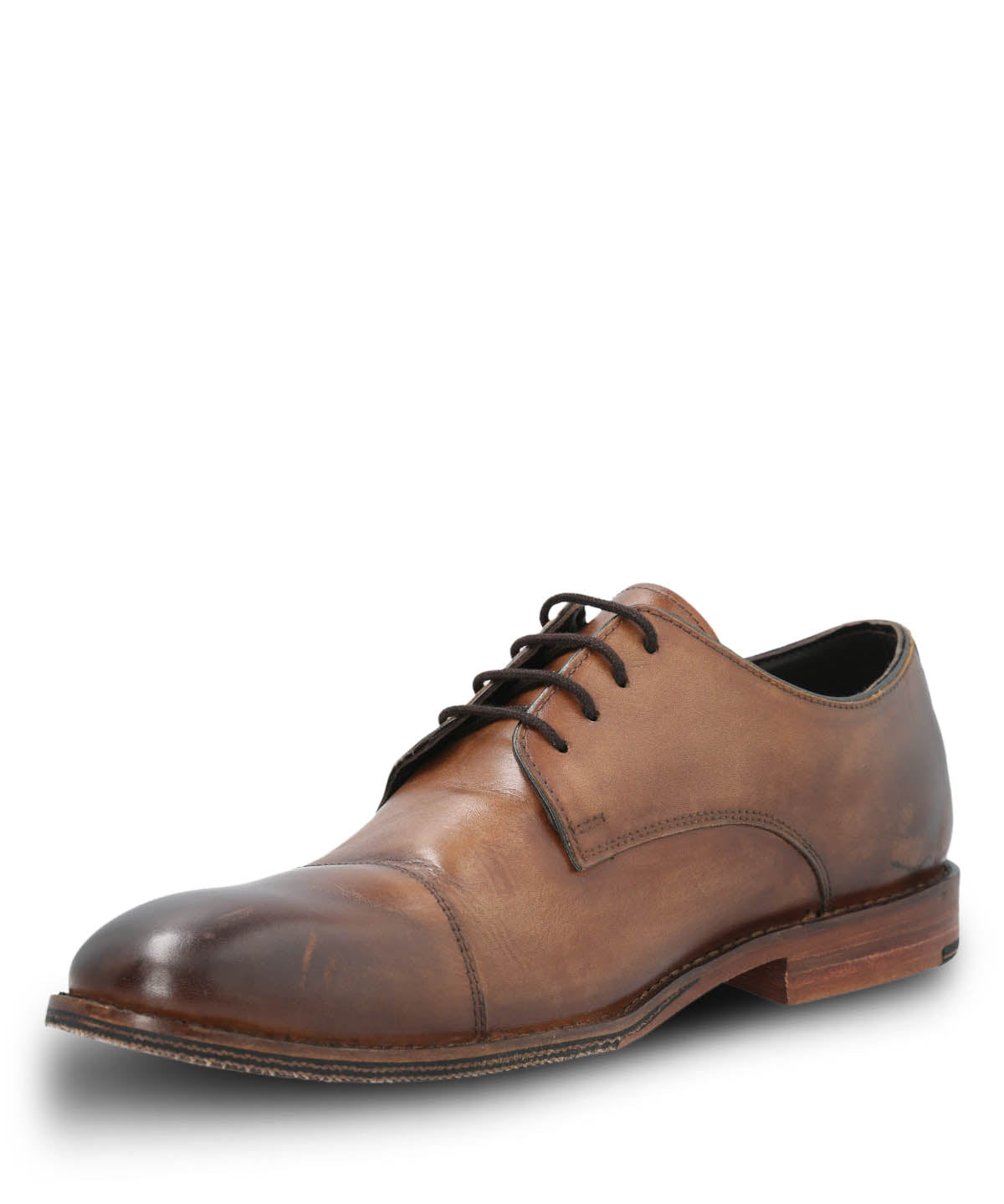 Zapato Vestir Cuero Hombre Warren Café Claro
