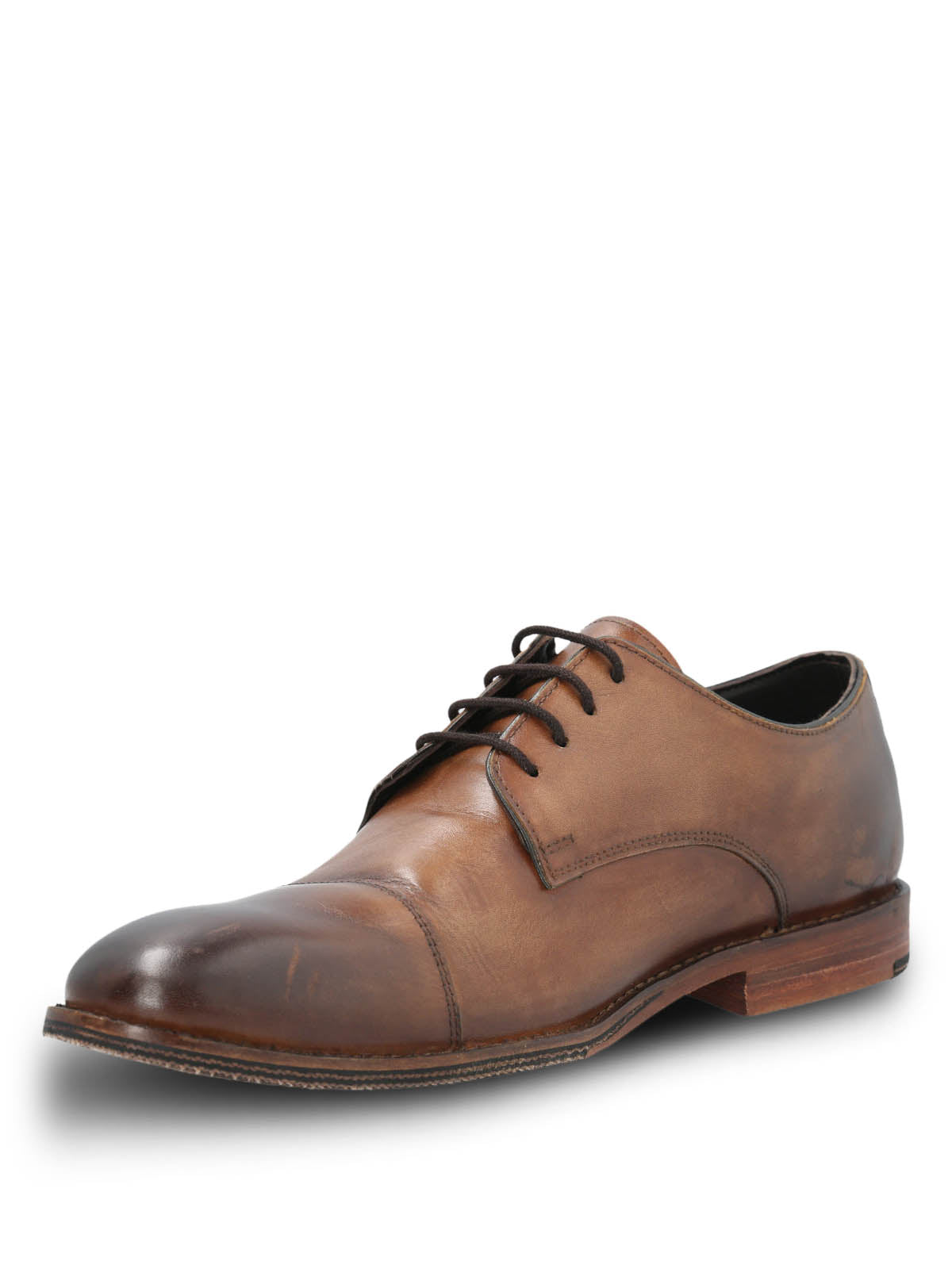 Zapato Vestir Cuero Hombre Warren Café Claro