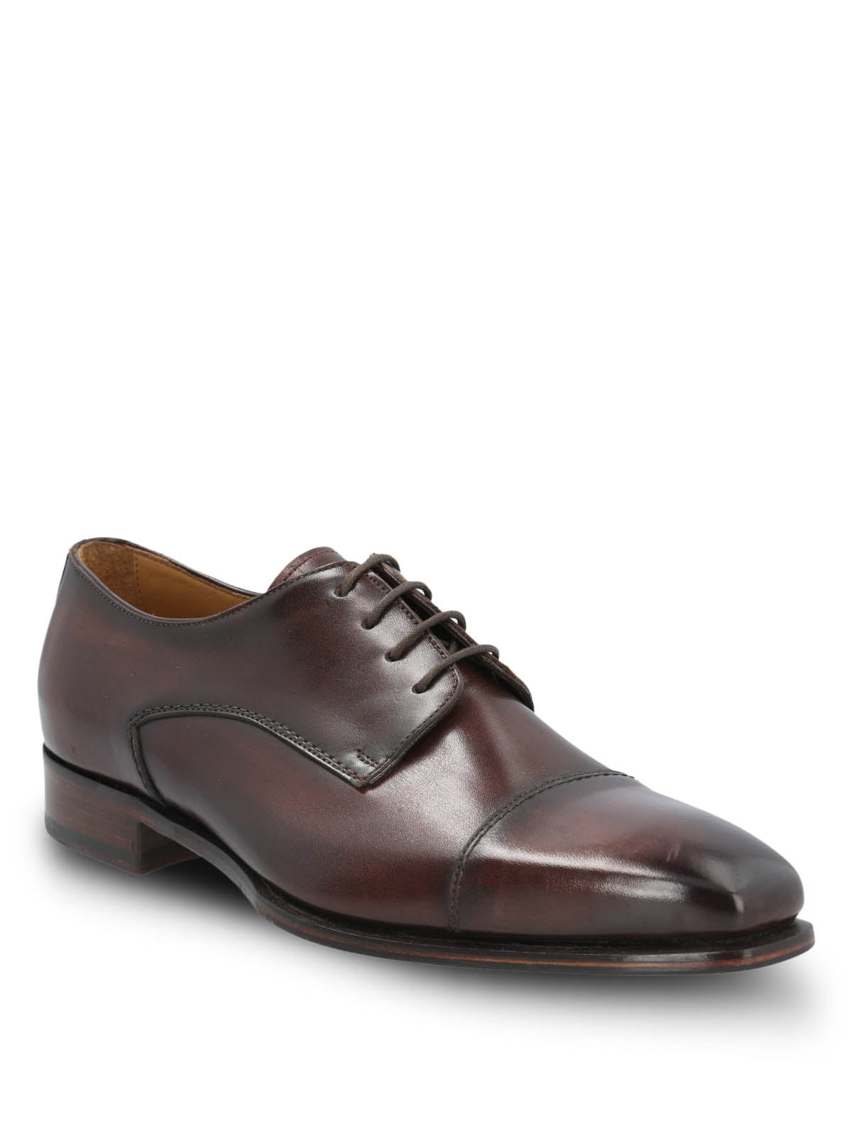 Zapato Vestir Cuero Hombre Fiano Café Oscuro