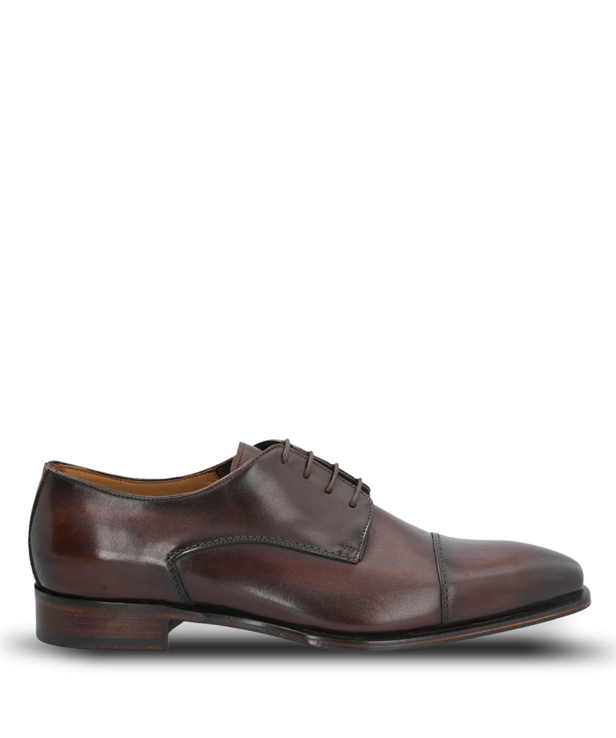 Zapato Vestir Cuero Hombre Fiano Café Oscuro