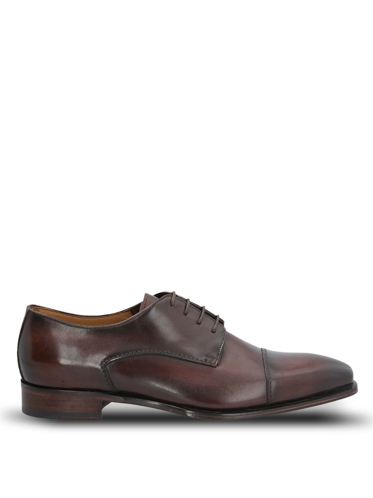Zapato Vestir Cuero Hombre Fiano Café Oscuro