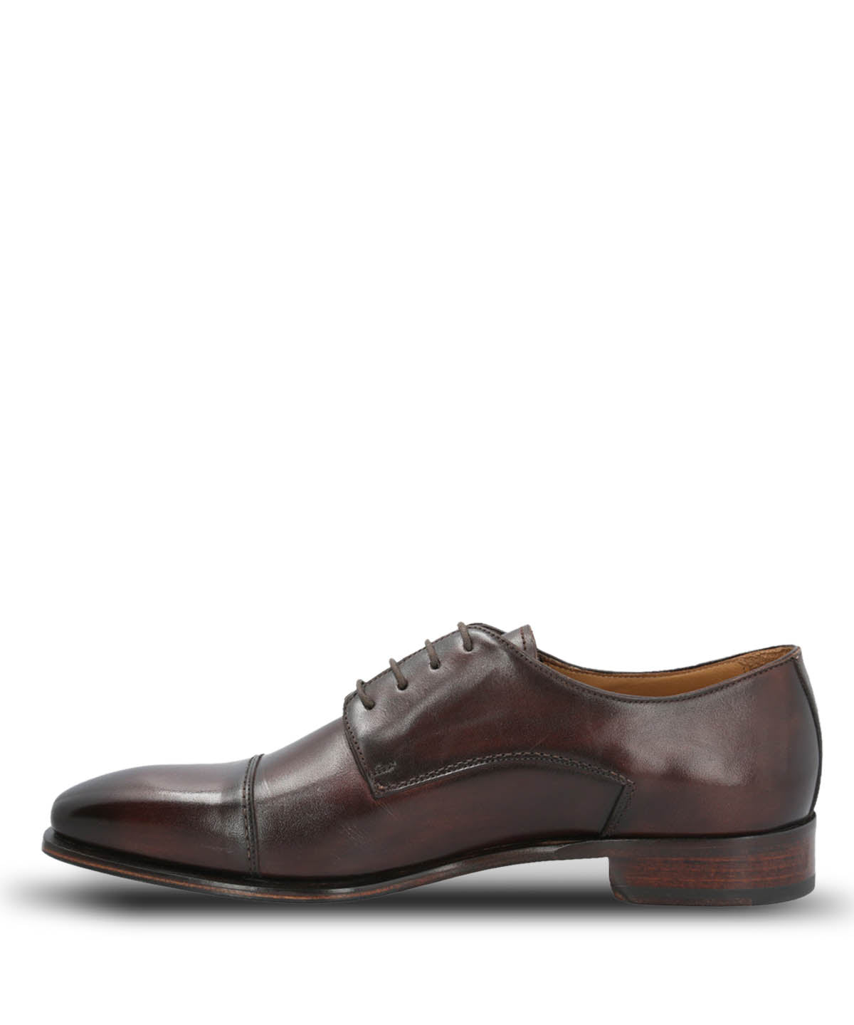 Zapato Vestir Cuero Hombre Fiano Café Oscuro