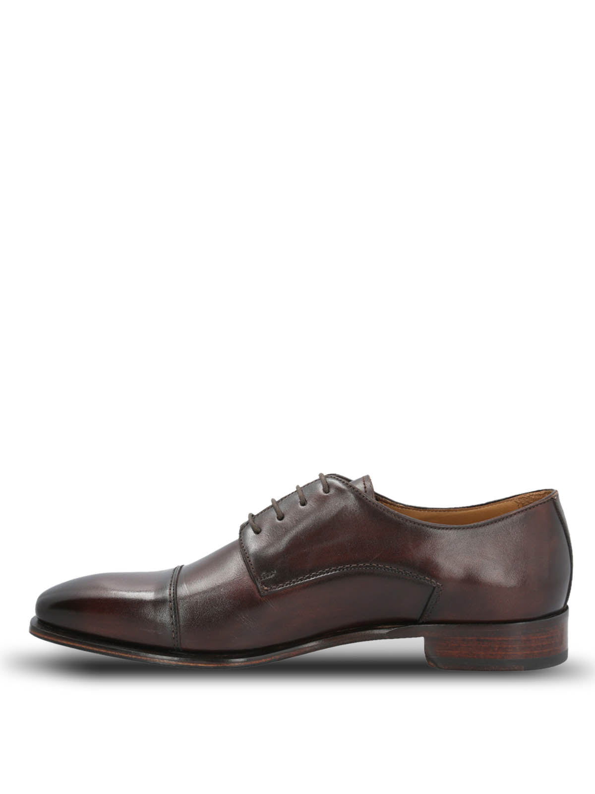 Zapato Vestir Cuero Hombre Fiano Café Oscuro
