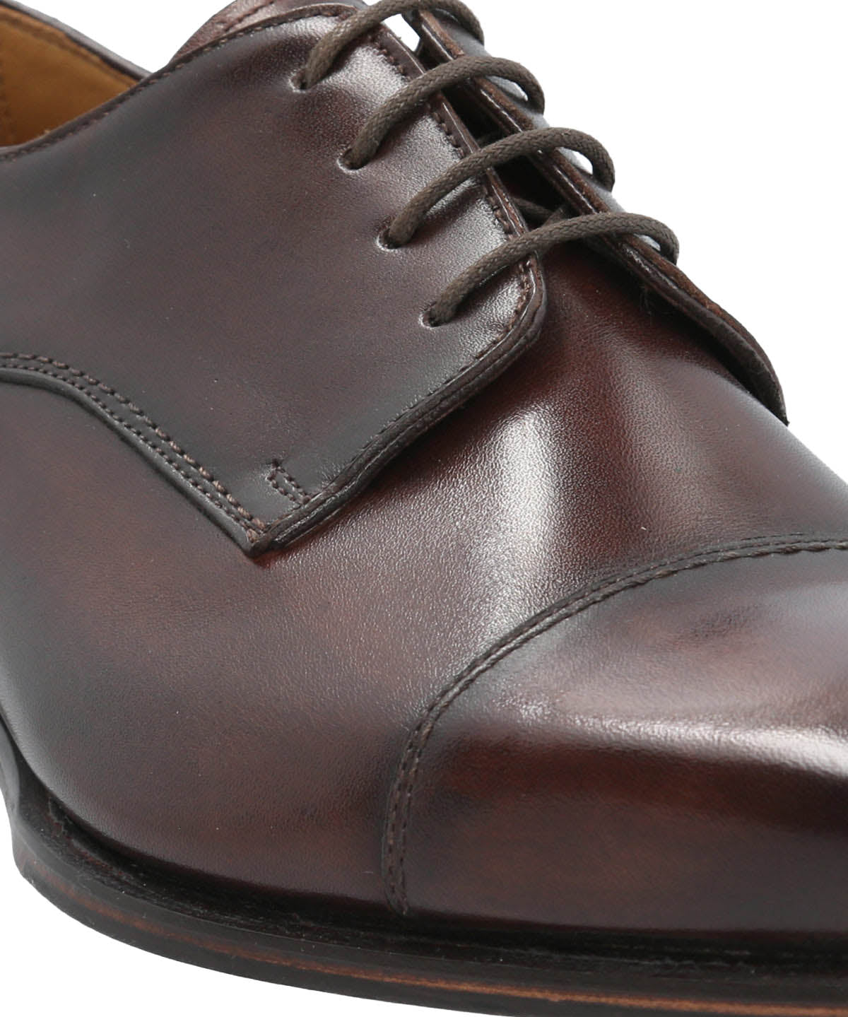 Zapato Vestir Cuero Hombre Fiano Café Oscuro