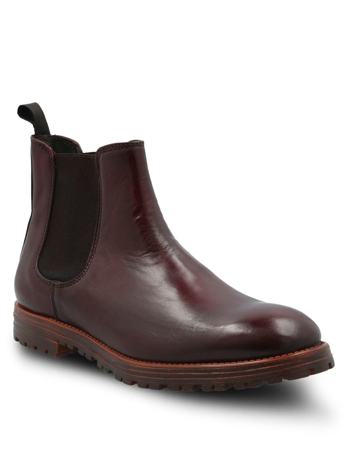 Botin Cuero Hombre Italiano Montena Burdeo Hush Puppies
