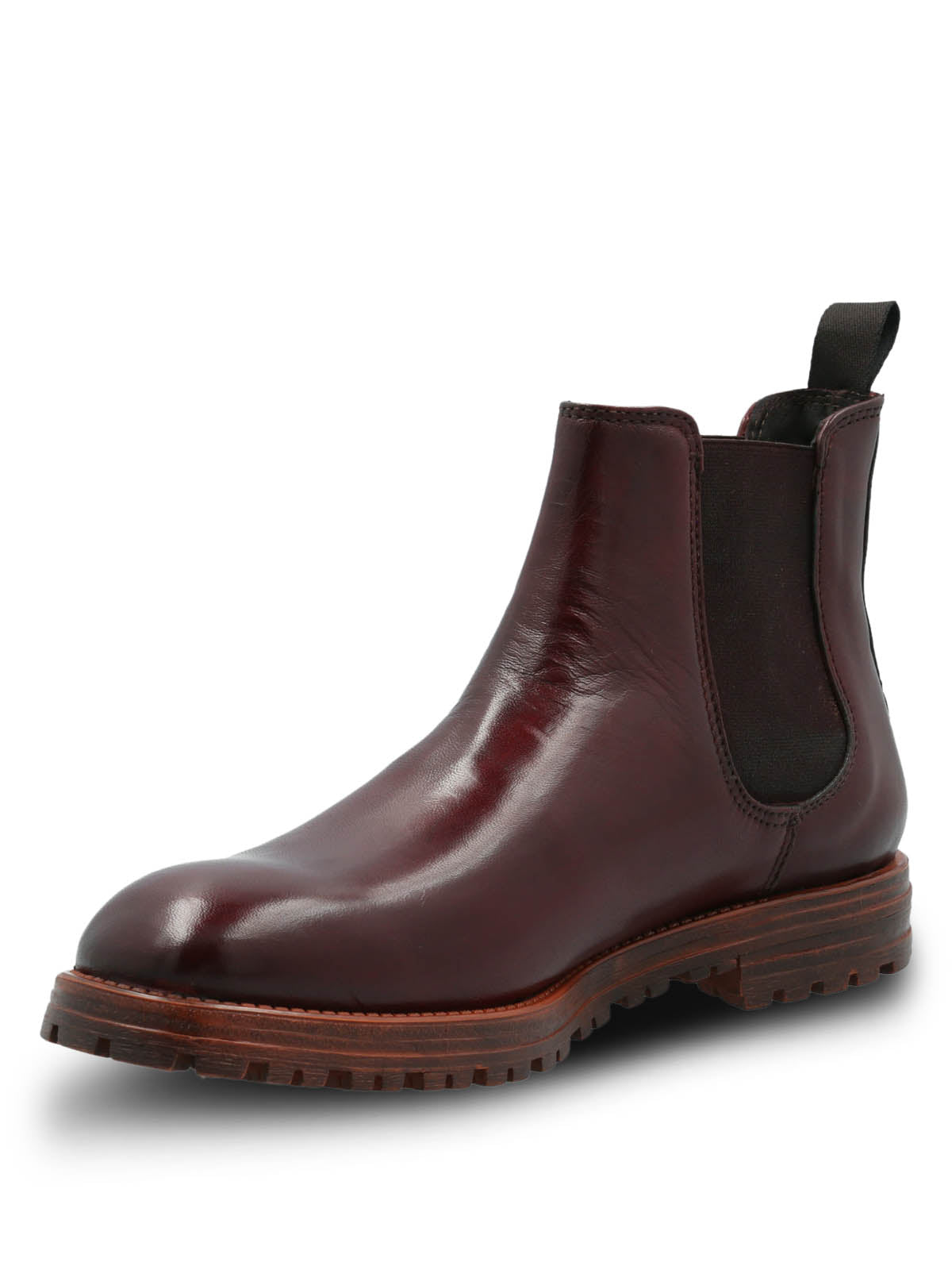 Botin Cuero Hombre Italiano Montena Burdeo Hush Puppies
