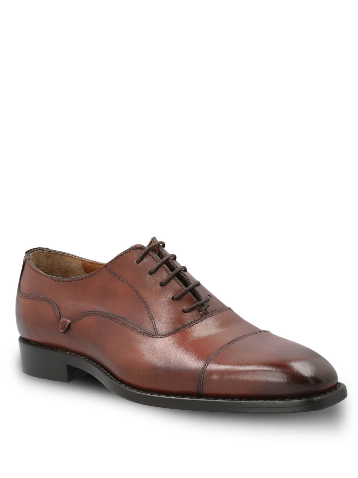 Zapato Cuero Hombre Italiano Poleone Café Hush Puppies