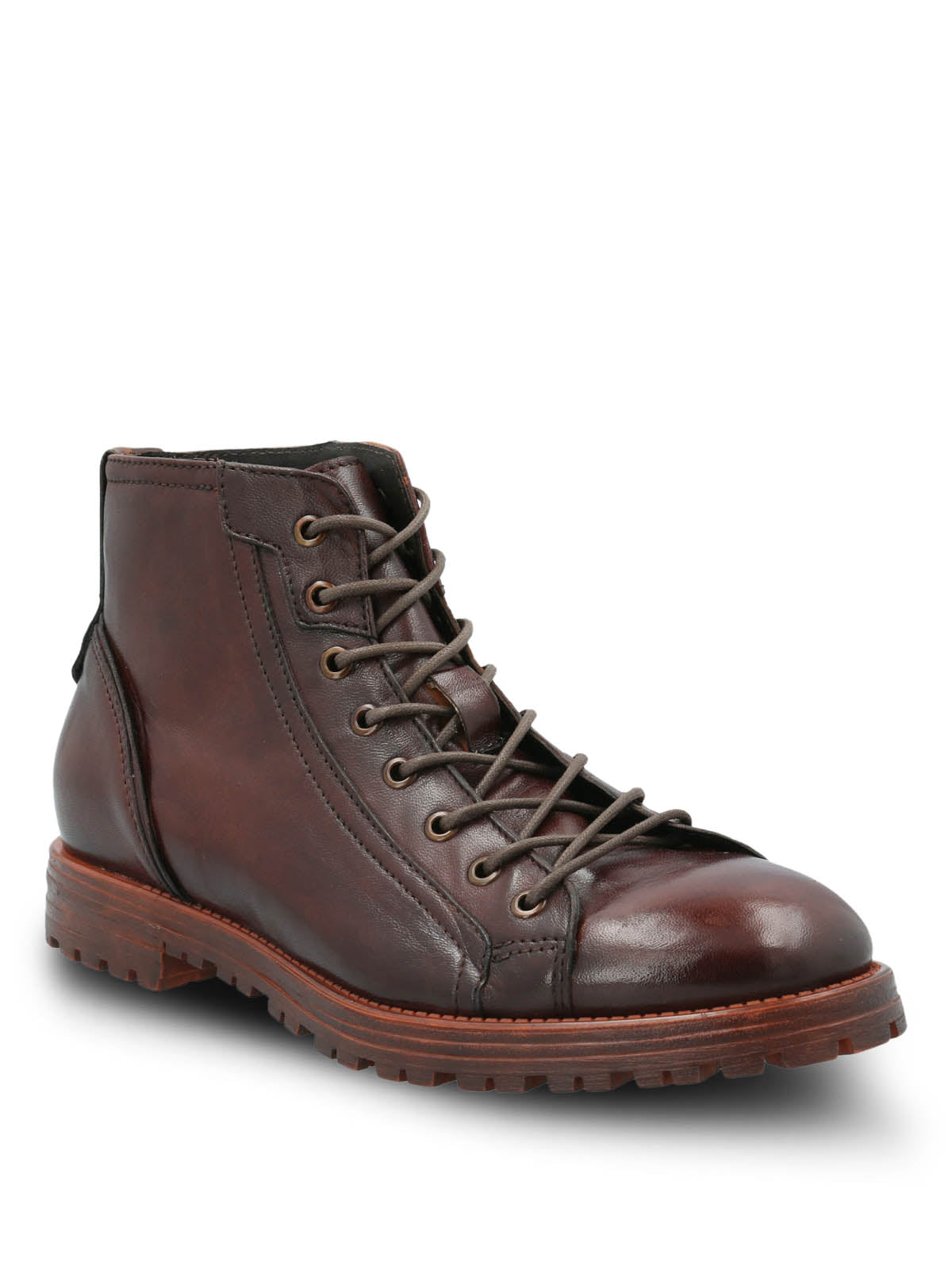 Botin Cuero Hombre Italiano Corso Burdeo Hush Puppies
