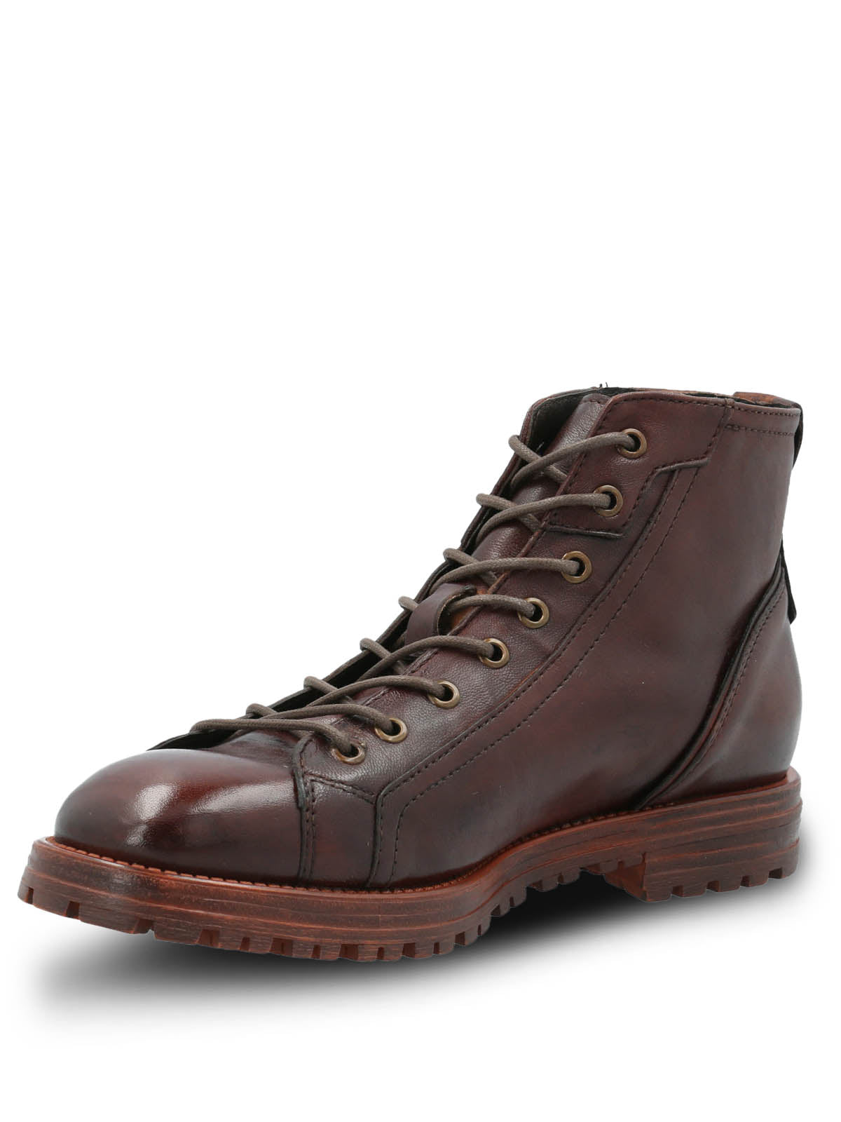 Botin Cuero Hombre Italiano Corso Burdeo Hush Puppies