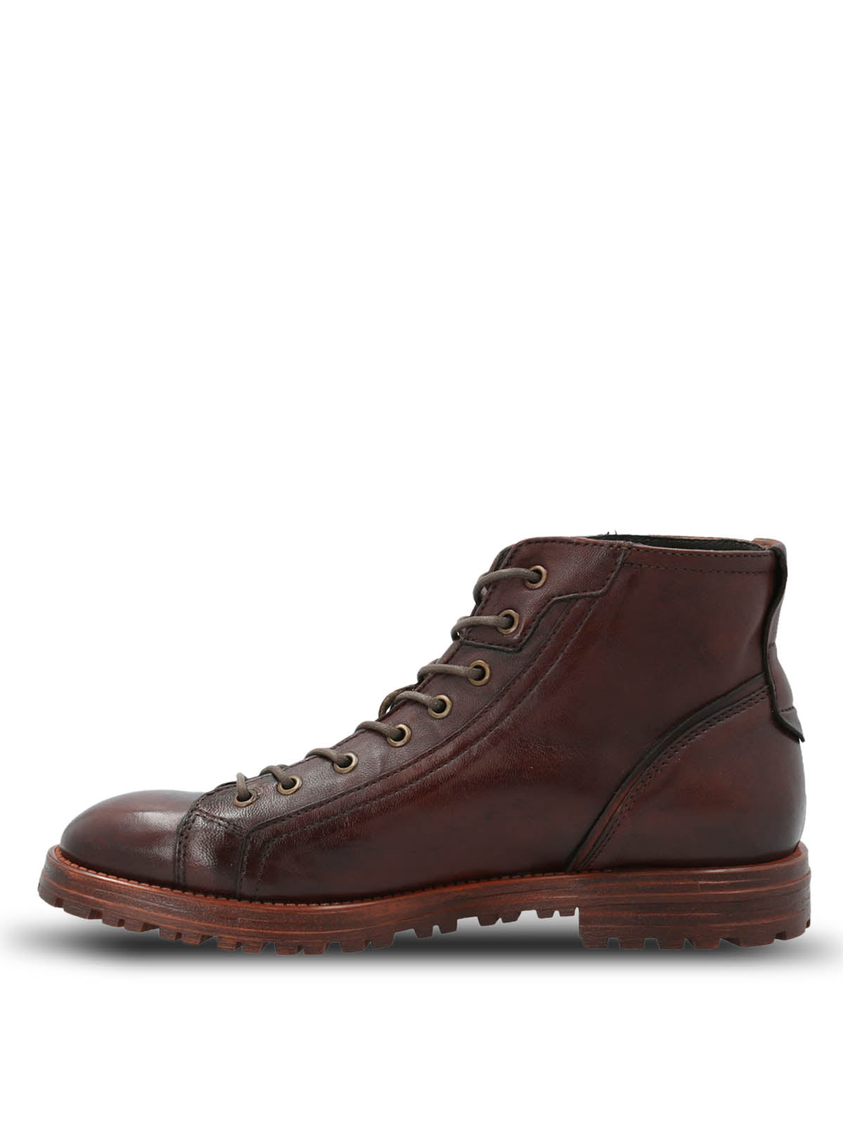 Botin Cuero Hombre Italiano Corso Burdeo Hush Puppies