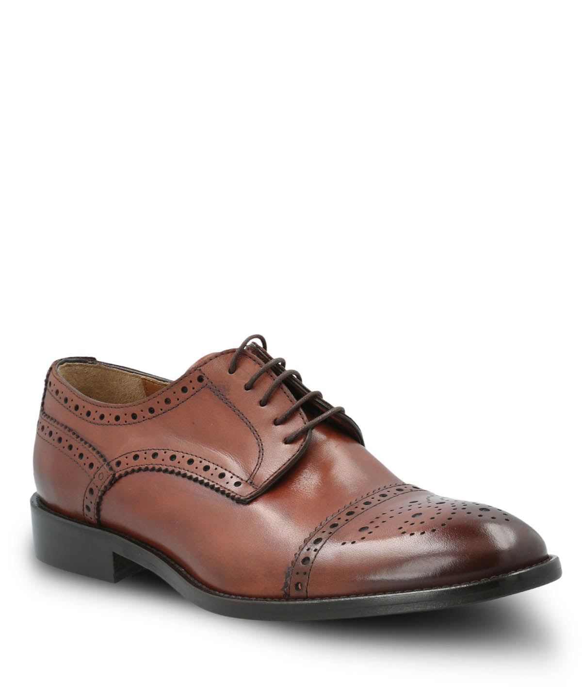 Zapato Cuero Hombre Italiano Nazzo Café Hush Puppies