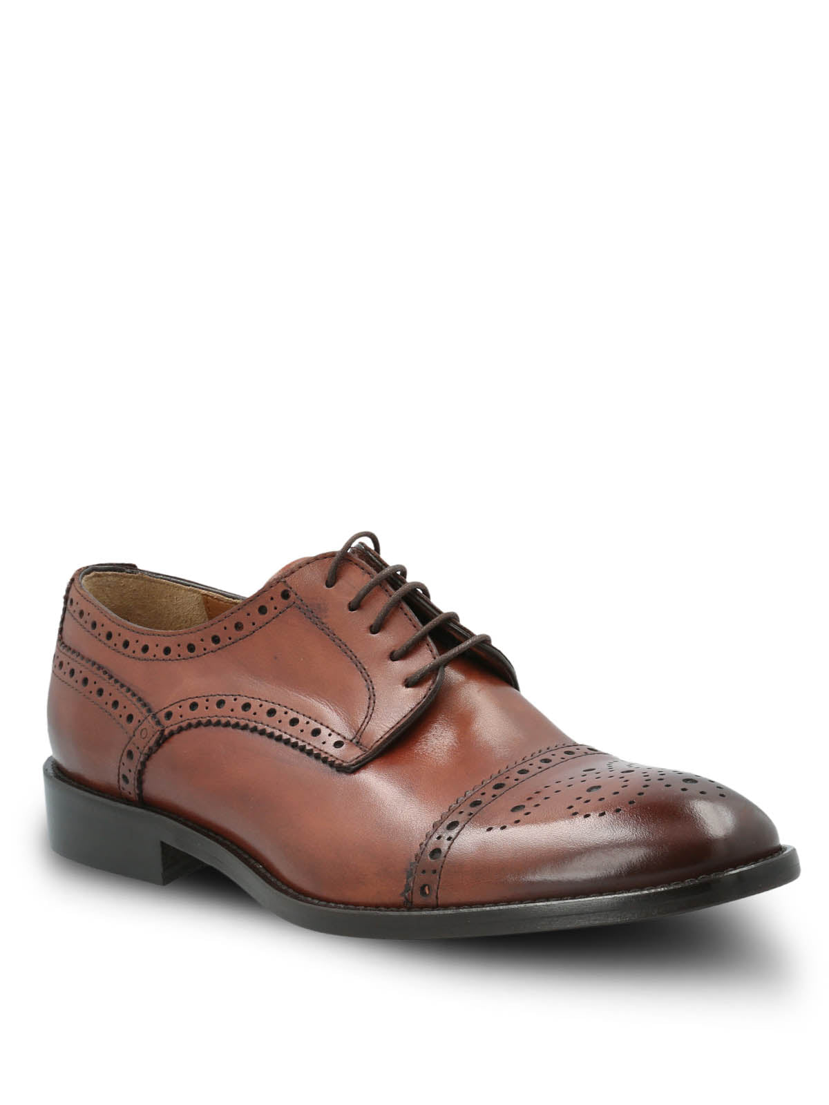 Zapato Cuero Hombre Italiano Nazzo Café Hush Puppies