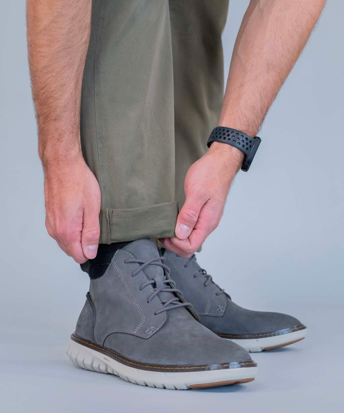 Botin Cuero Smart Lace Boot Gris Hush Puppies