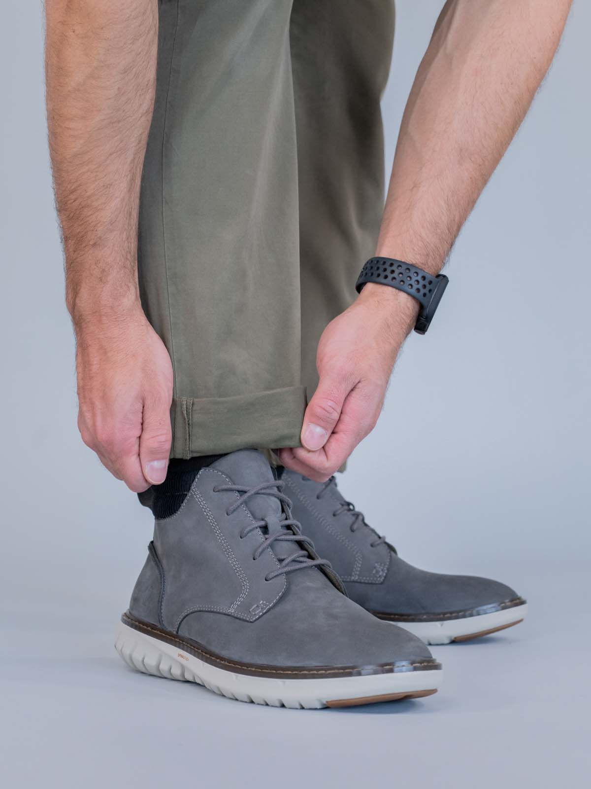 Botin Cuero Smart Lace Boot Gris Hush Puppies