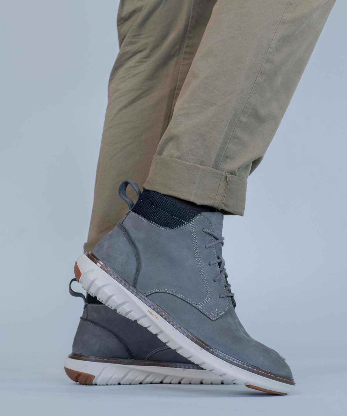 Botin Cuero Smart Lace Boot Gris Hush Puppies