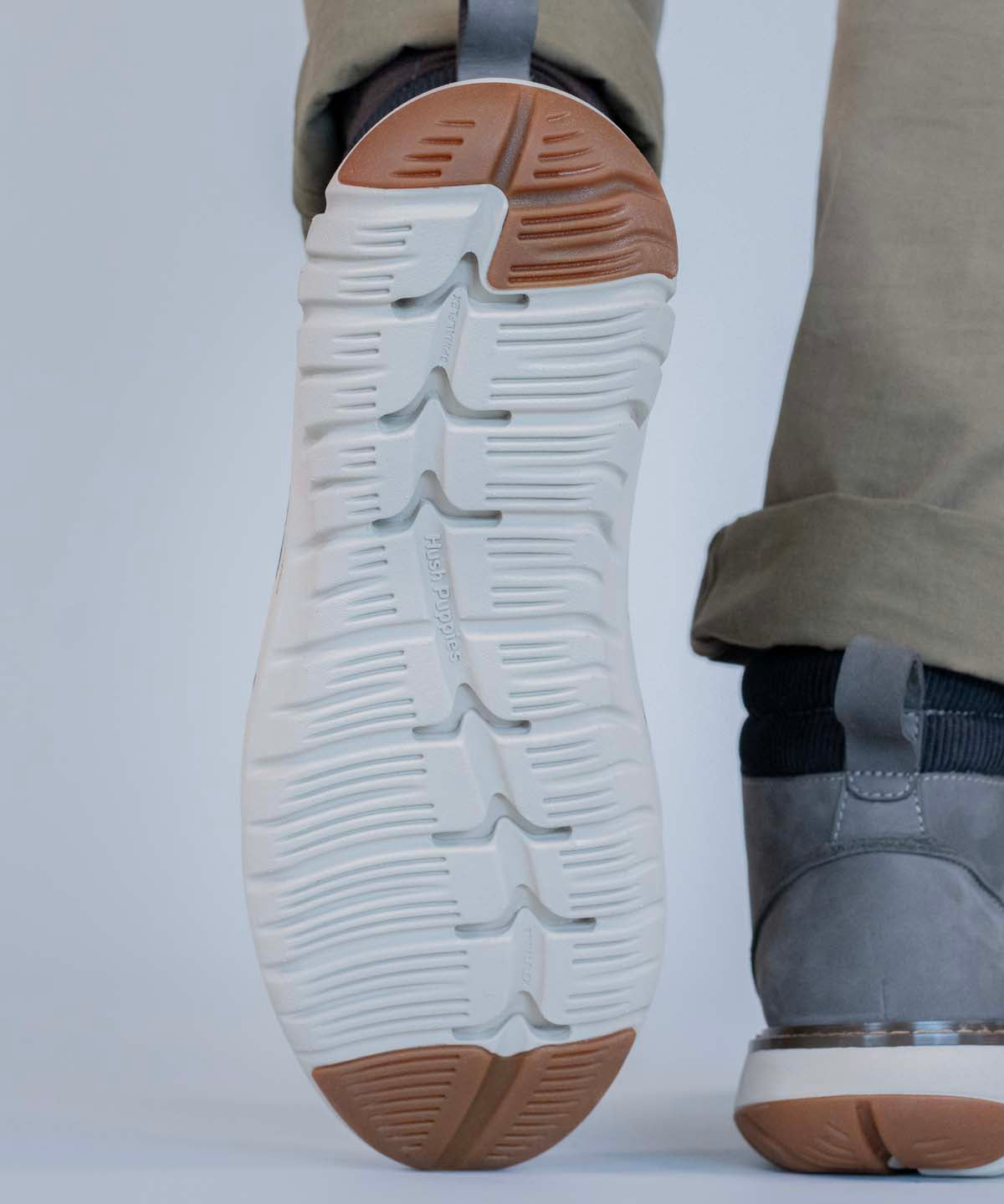 Botin Cuero Smart Lace Boot Gris Hush Puppies