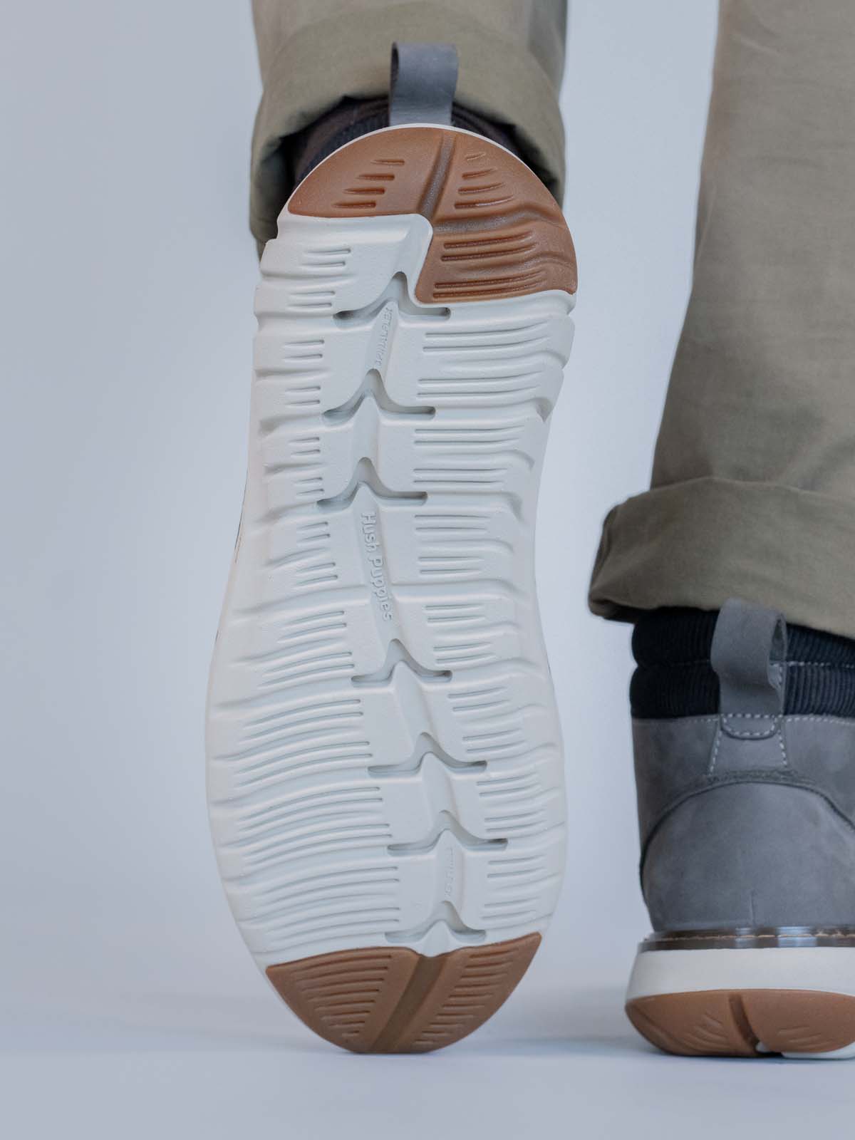 Botin Cuero Smart Lace Boot Gris Hush Puppies