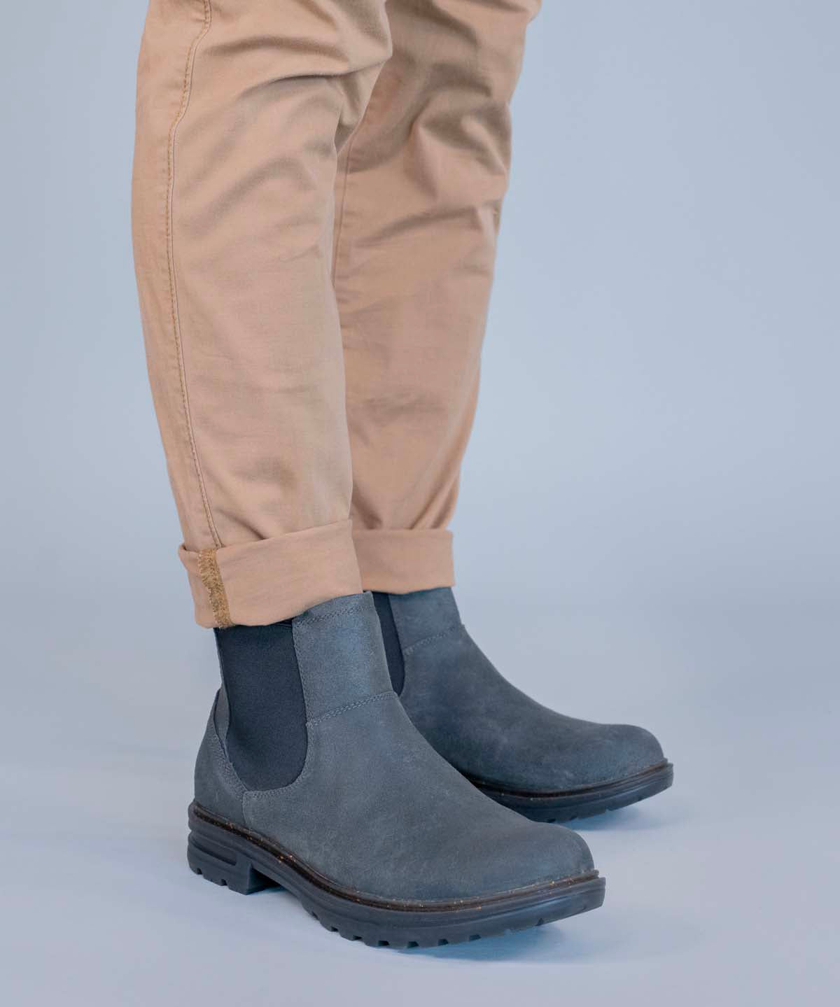 Botin Cuero Hombre Indro Gris Hush Puppies