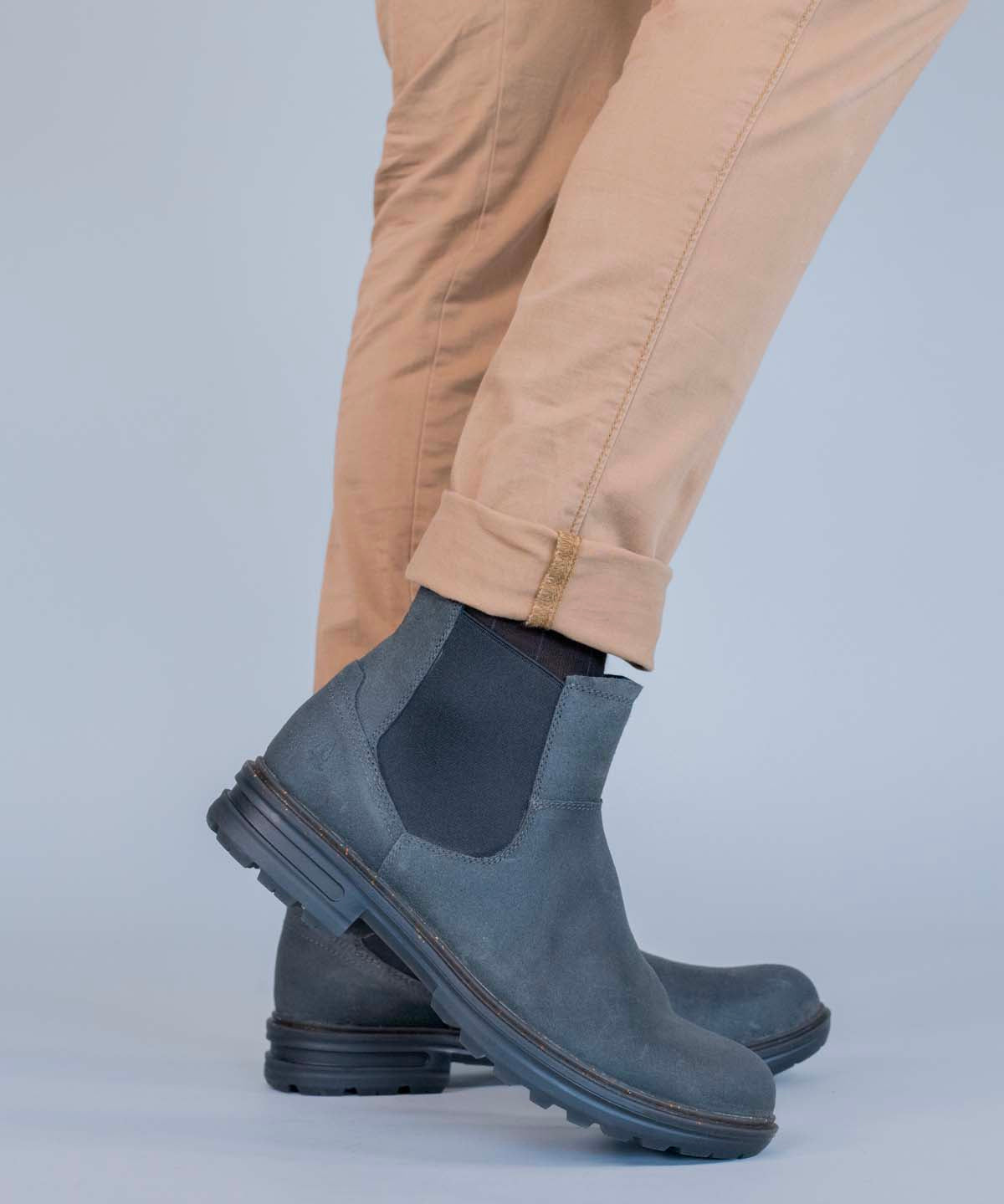 Botin Cuero Hombre Indro Gris Hush Puppies