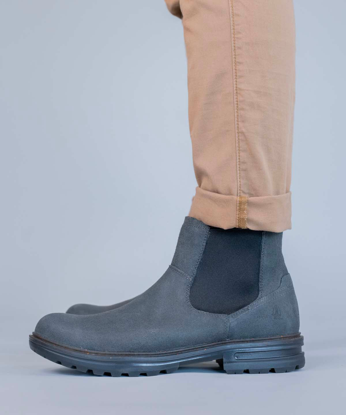 Botin Cuero Hombre Indro Gris Hush Puppies