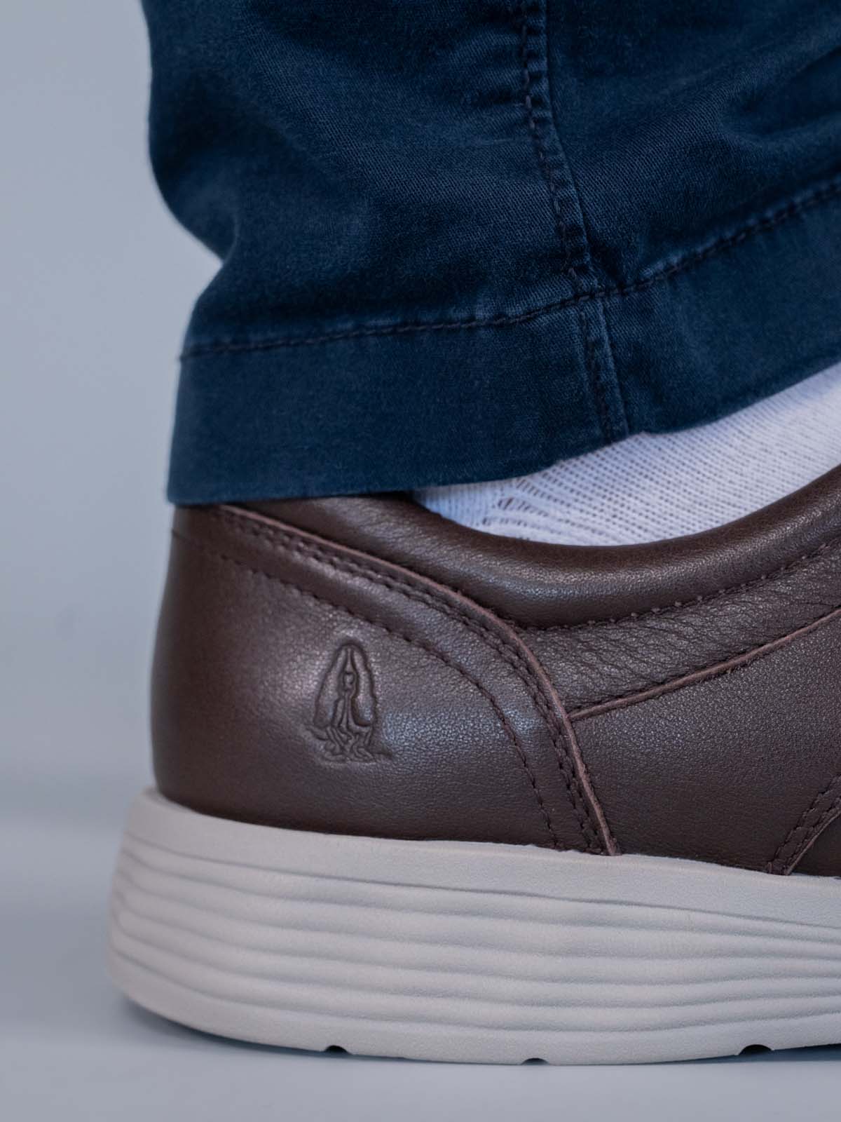 Zapato Cuero Hombre Spinal Center Café Hush Puppies