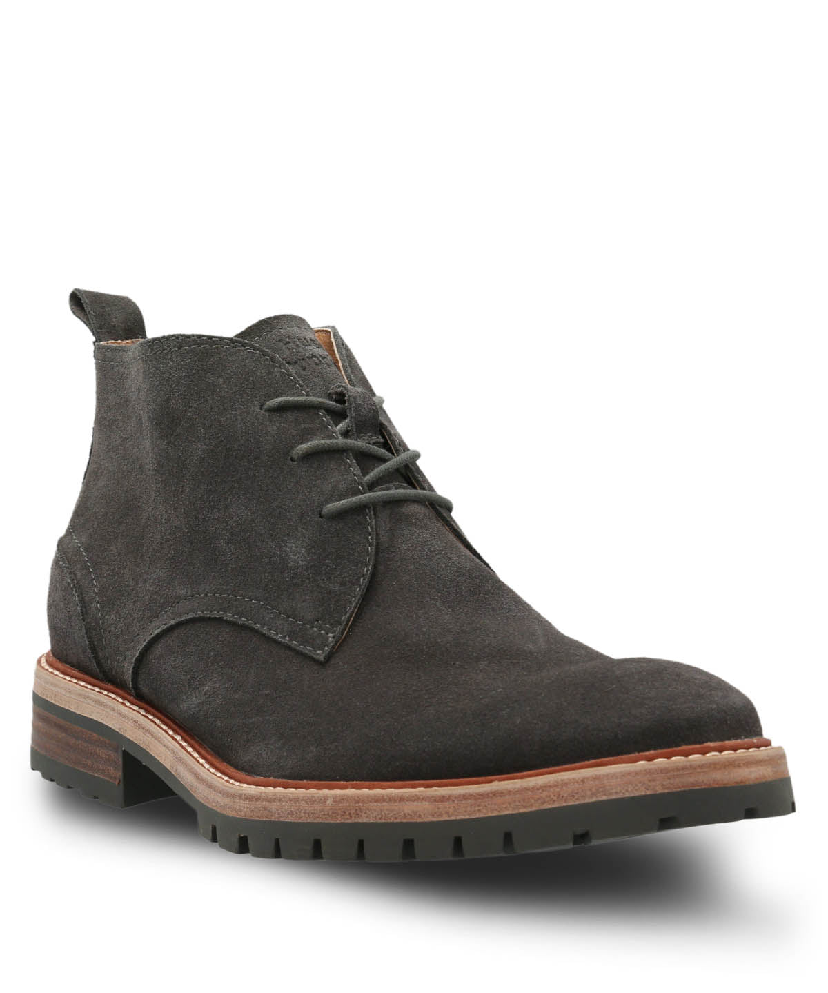 Botin Cuero Hombre Milvio Gris Oscuro Hush Puppies