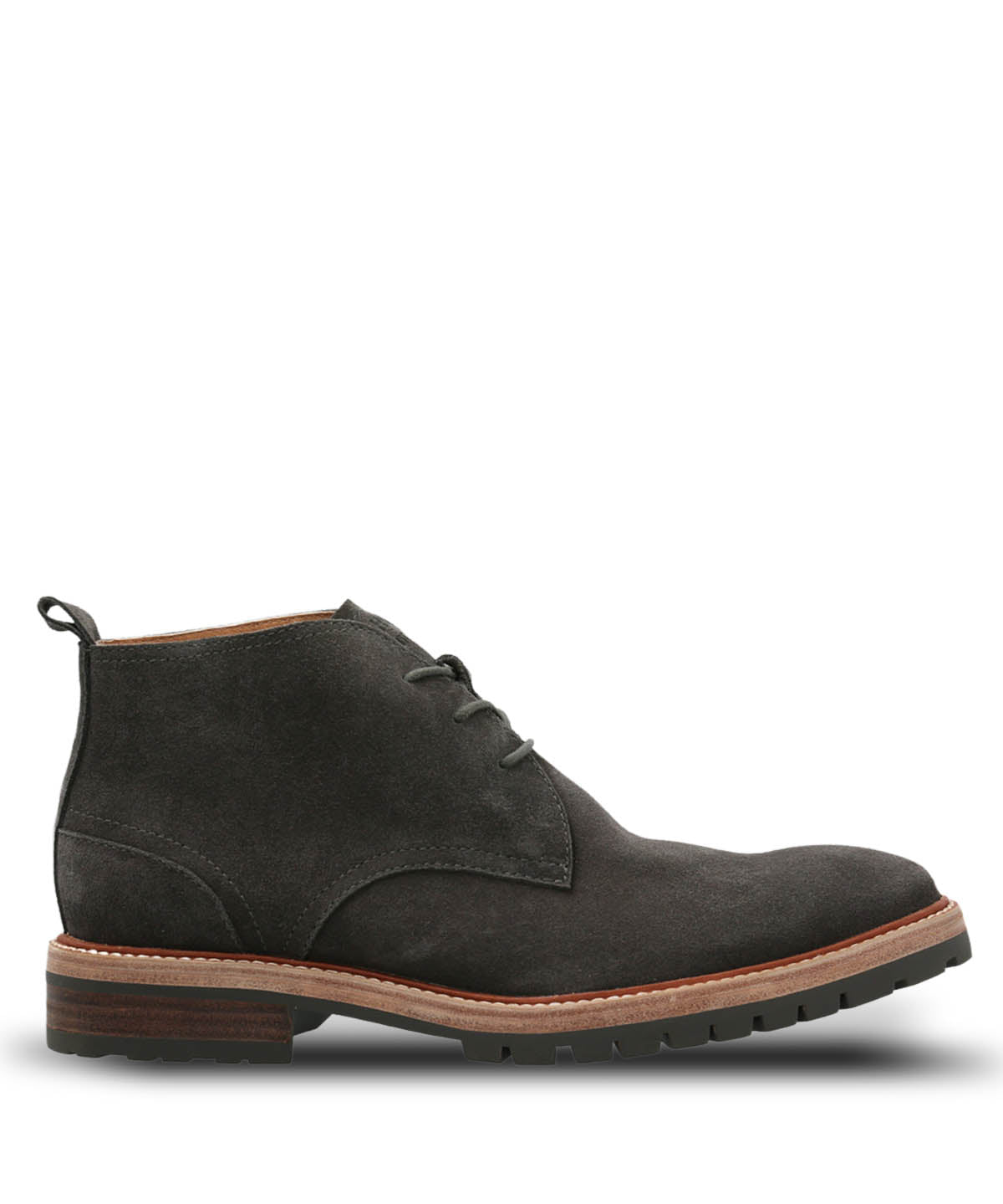 Botin Cuero Hombre Milvio Gris Oscuro Hush Puppies