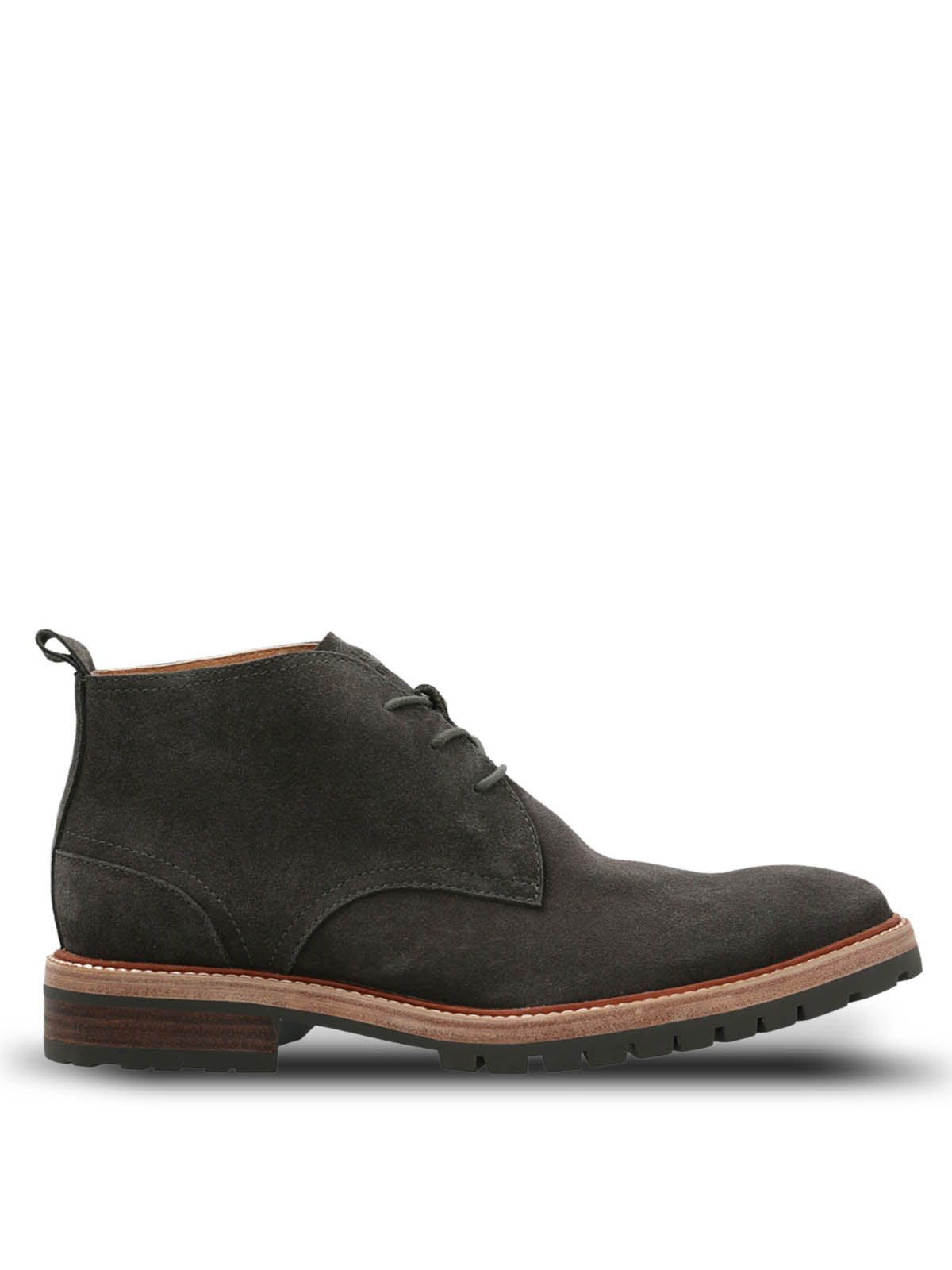 Botin Cuero Hombre Milvio Gris Oscuro Hush Puppies
