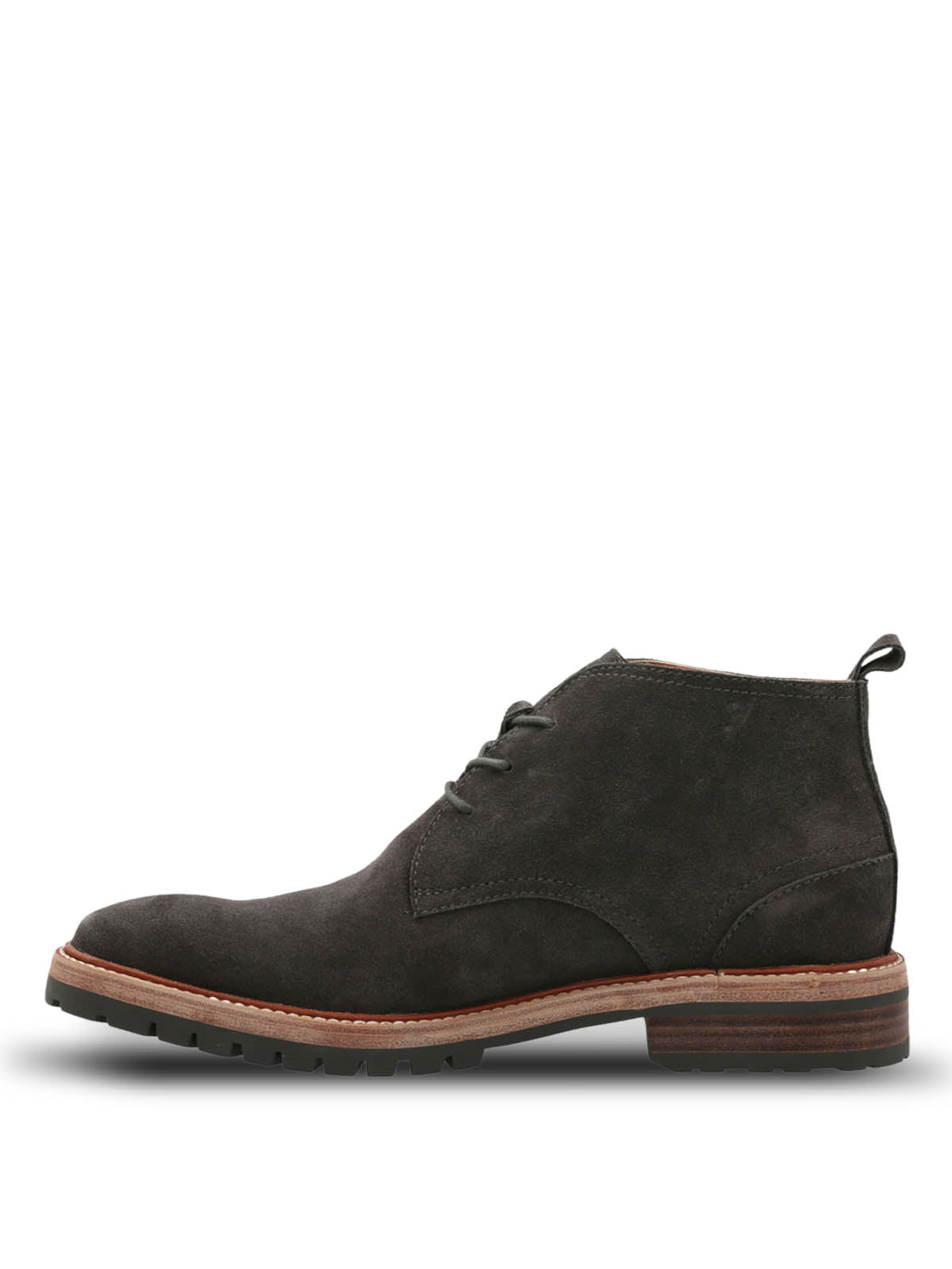 Botin Cuero Hombre Milvio Gris Oscuro Hush Puppies