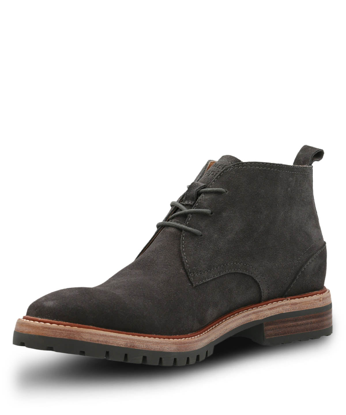 Botin Cuero Hombre Milvio Gris Oscuro Hush Puppies