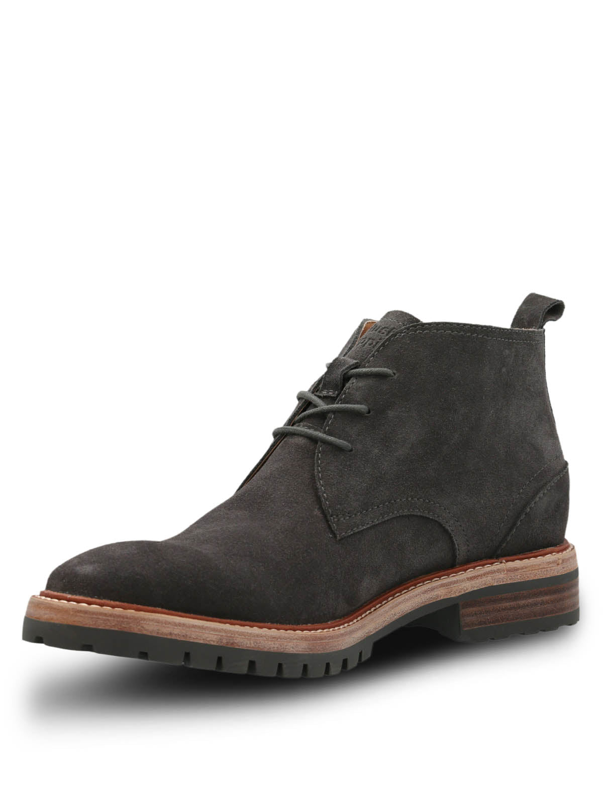 Botin Cuero Hombre Milvio Gris Oscuro Hush Puppies