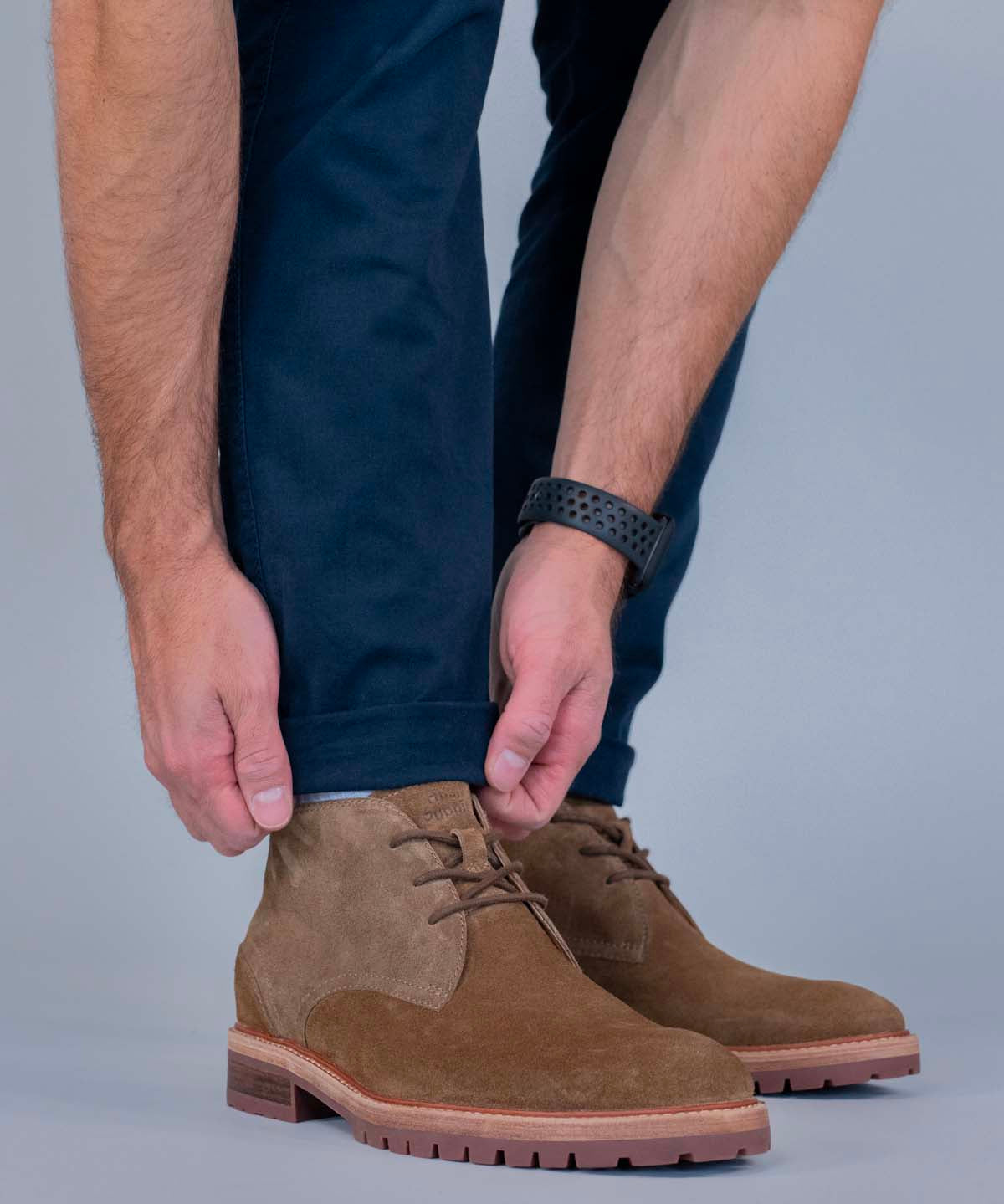 Botin Cuero Hombre Milvio Café Hush Puppies