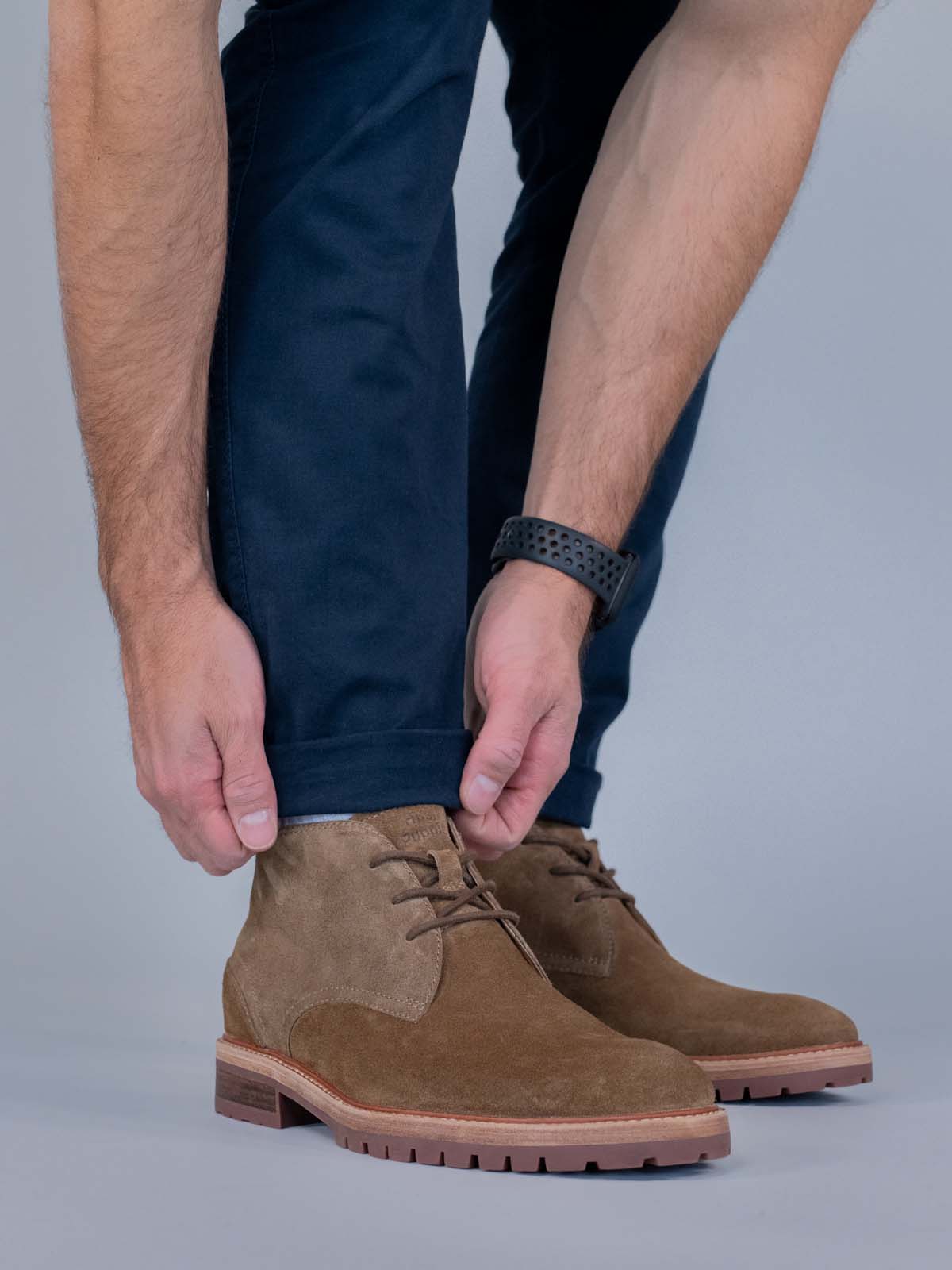 Botin Cuero Hombre Milvio Café Hush Puppies