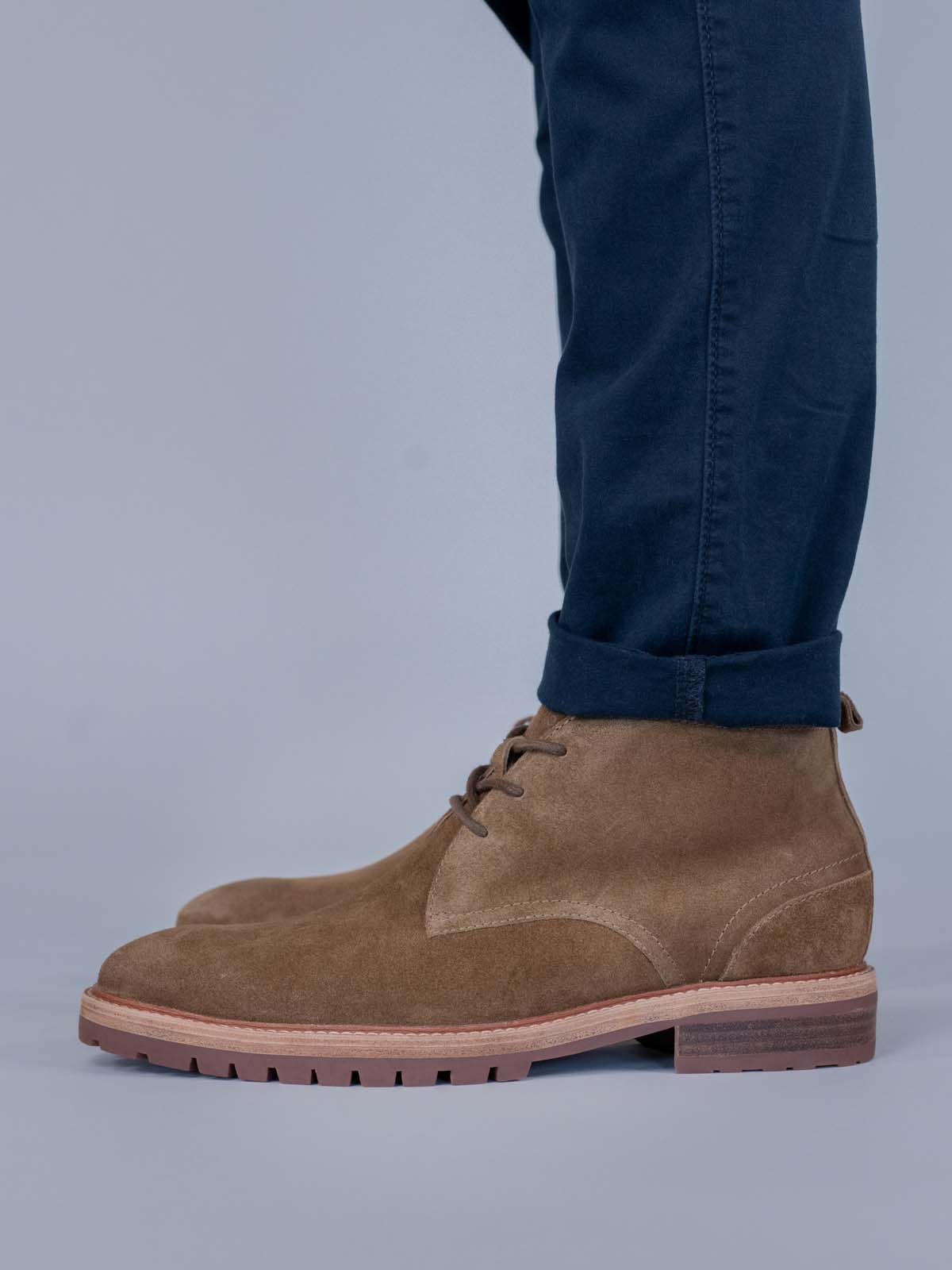 Botin Cuero Hombre Milvio Café Hush Puppies