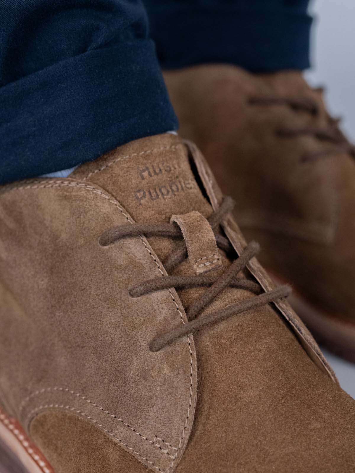 Botin Cuero Hombre Milvio Café Hush Puppies