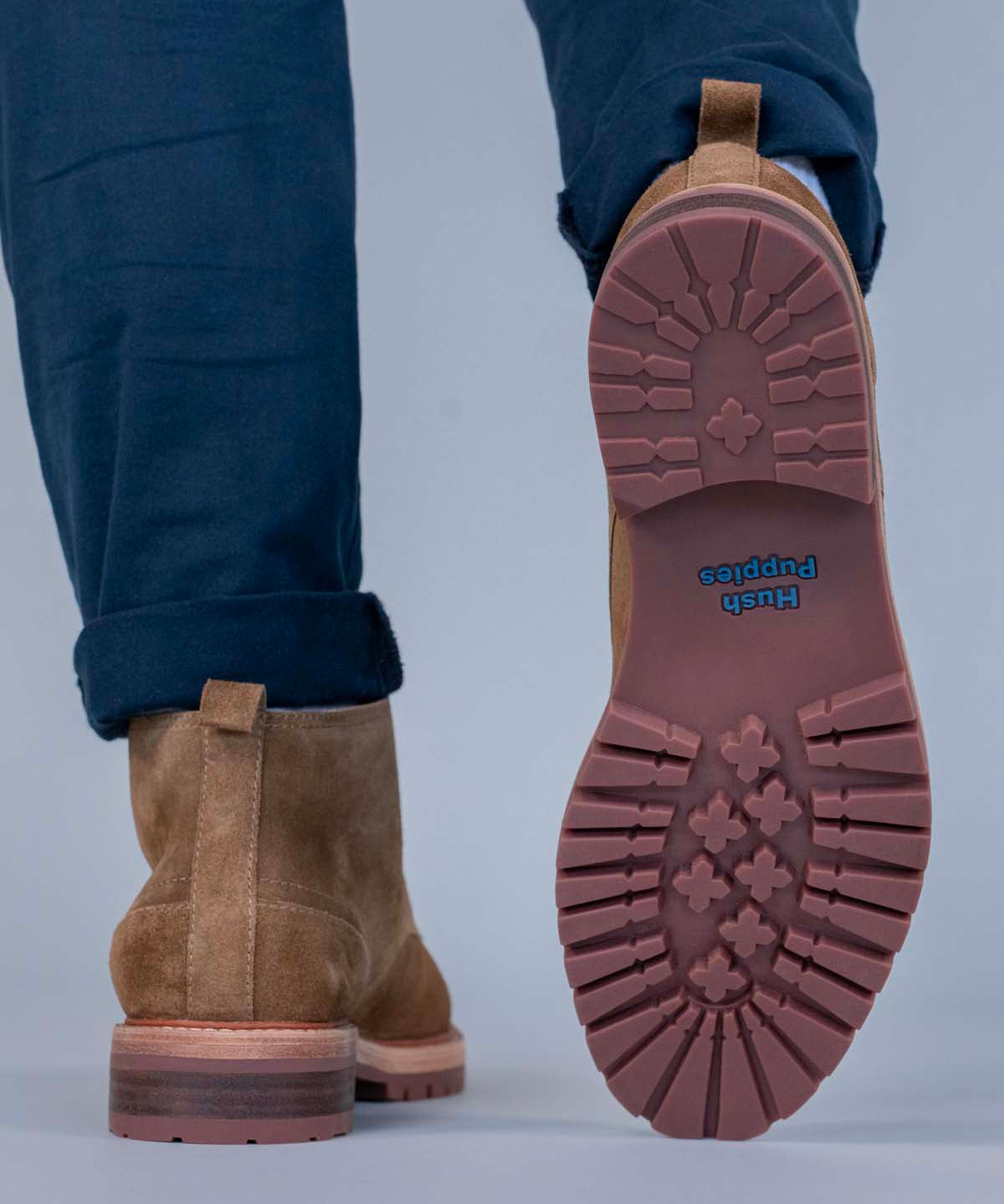 Botin Cuero Hombre Milvio Café Hush Puppies