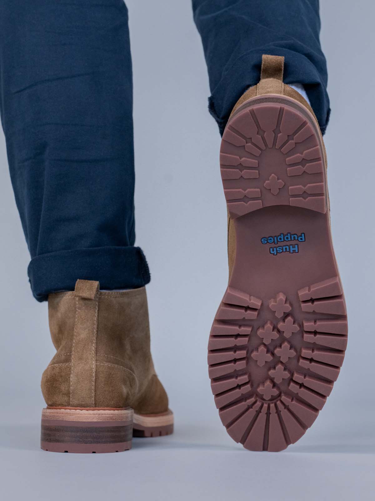 Botin Cuero Hombre Milvio Café Hush Puppies