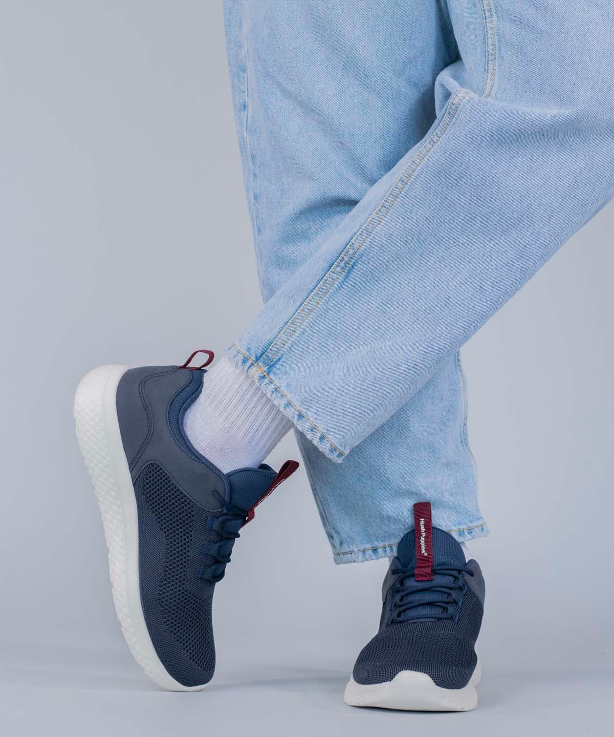 Zapatilla Knit Petro Hombre Azul Hush Puppies