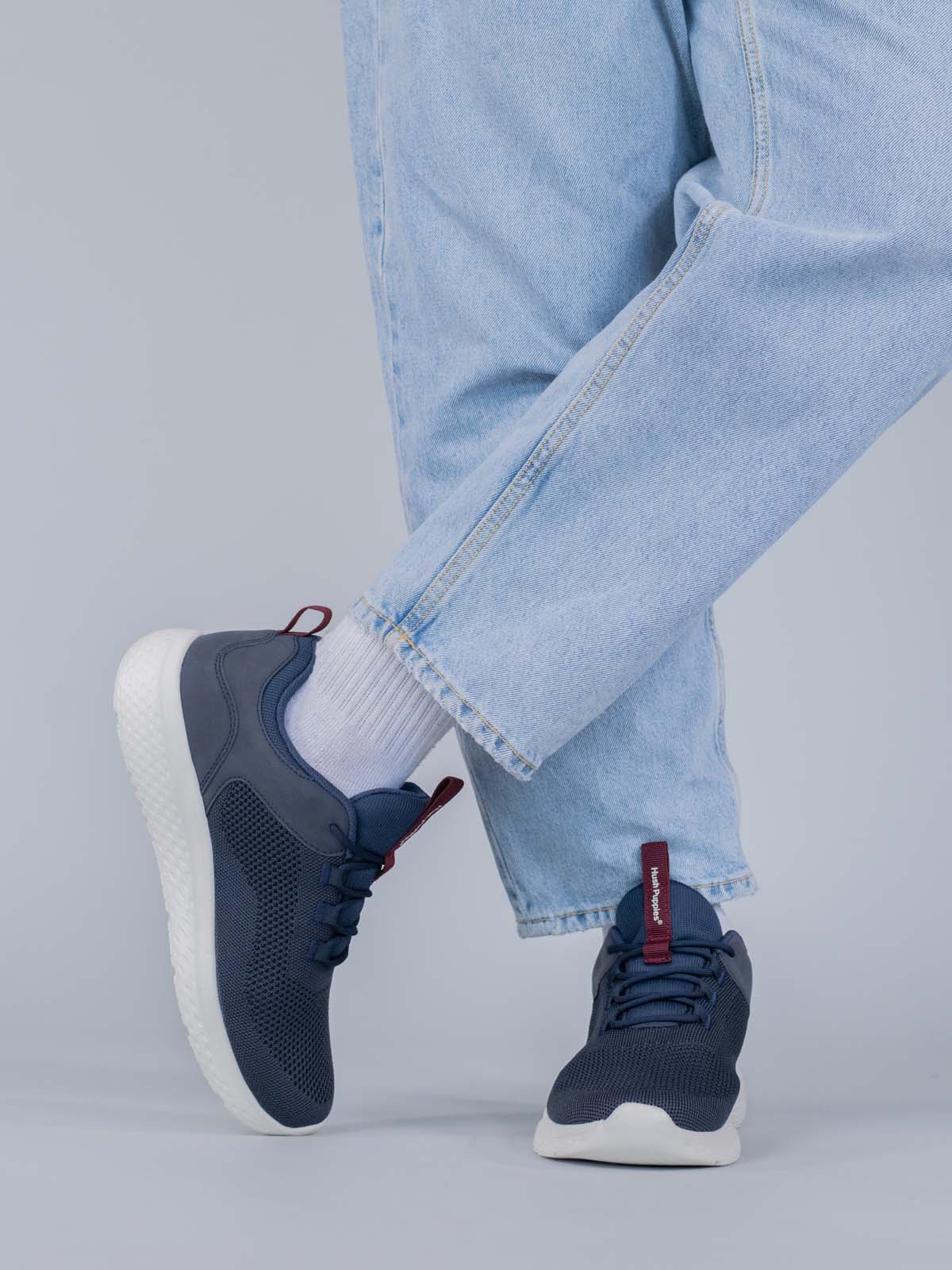 Zapatilla Knit Petro Hombre Azul Hush Puppies