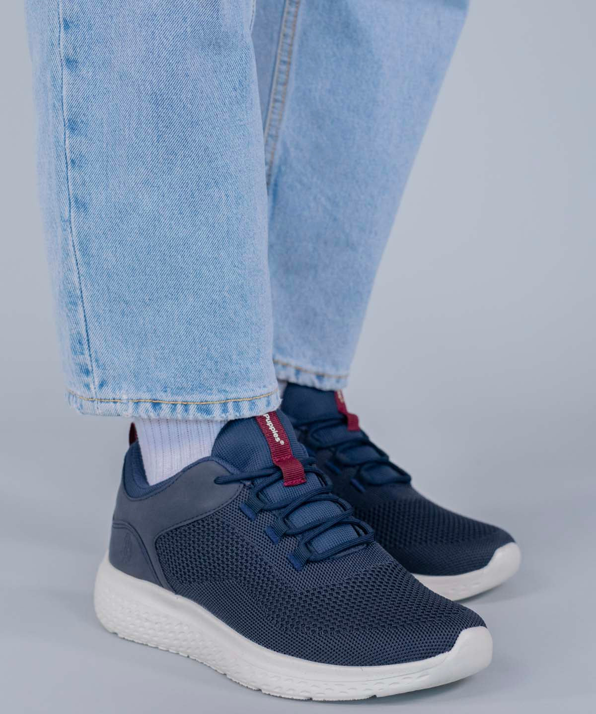 Zapatilla Knit Petro Hombre Azul Hush Puppies