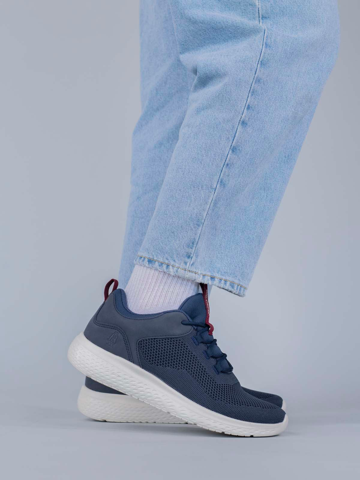 Zapatilla Knit Petro Hombre Azul Hush Puppies